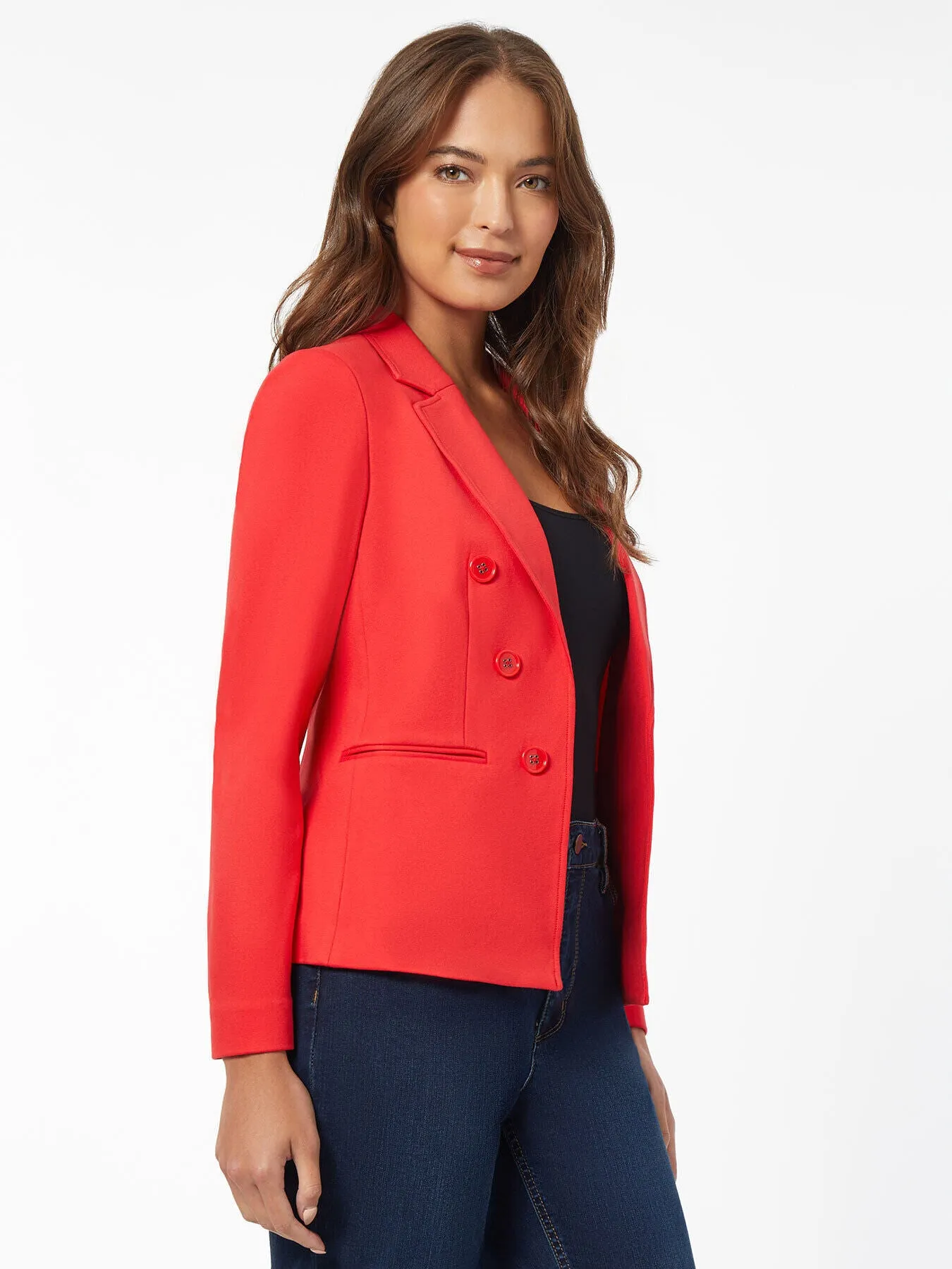 Modern Compression Faux Double Breasted Jacket sold by Jones New York product image thumbnail 2