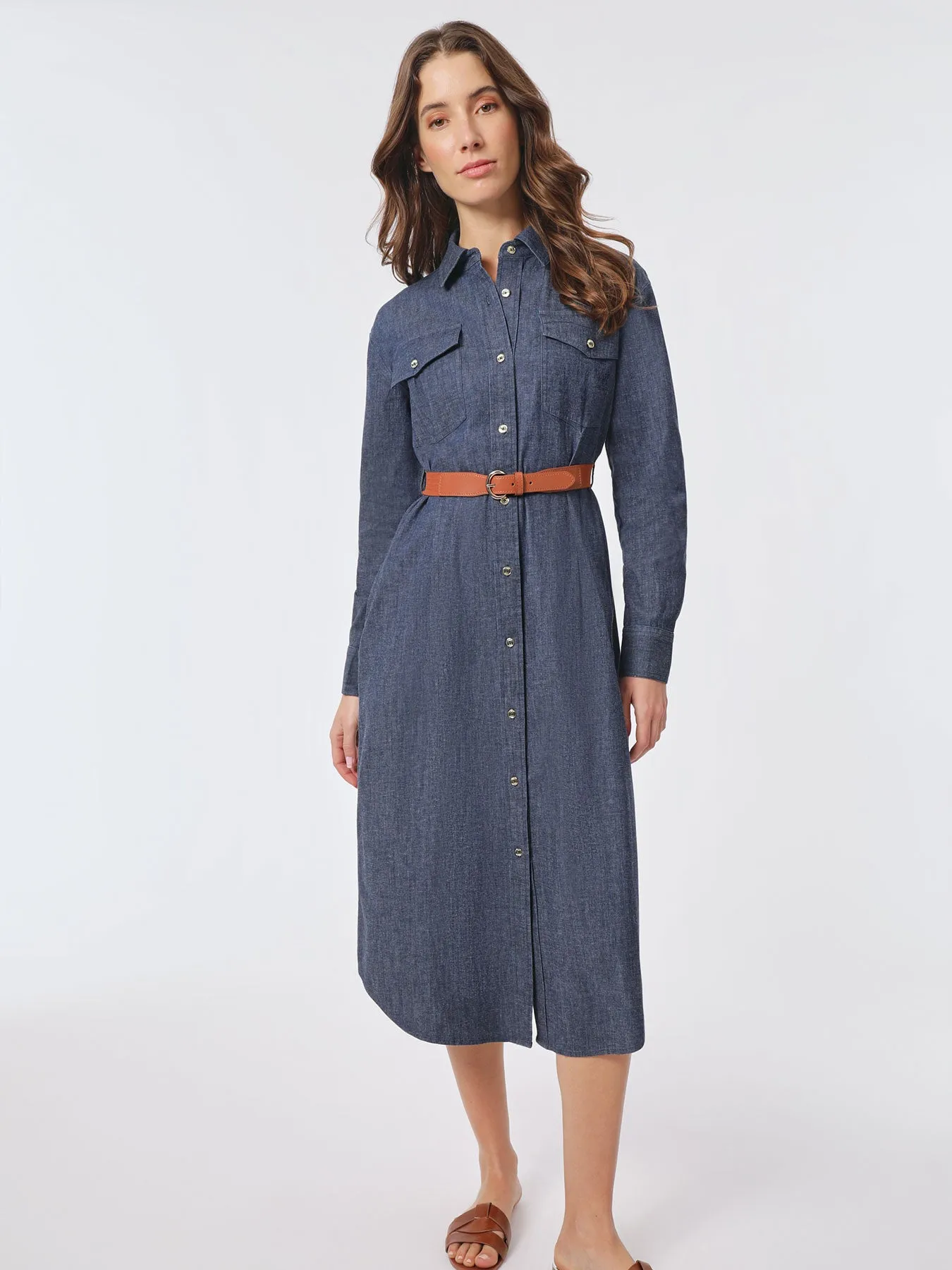Midi Belted Denim Dress sold by Jones New York