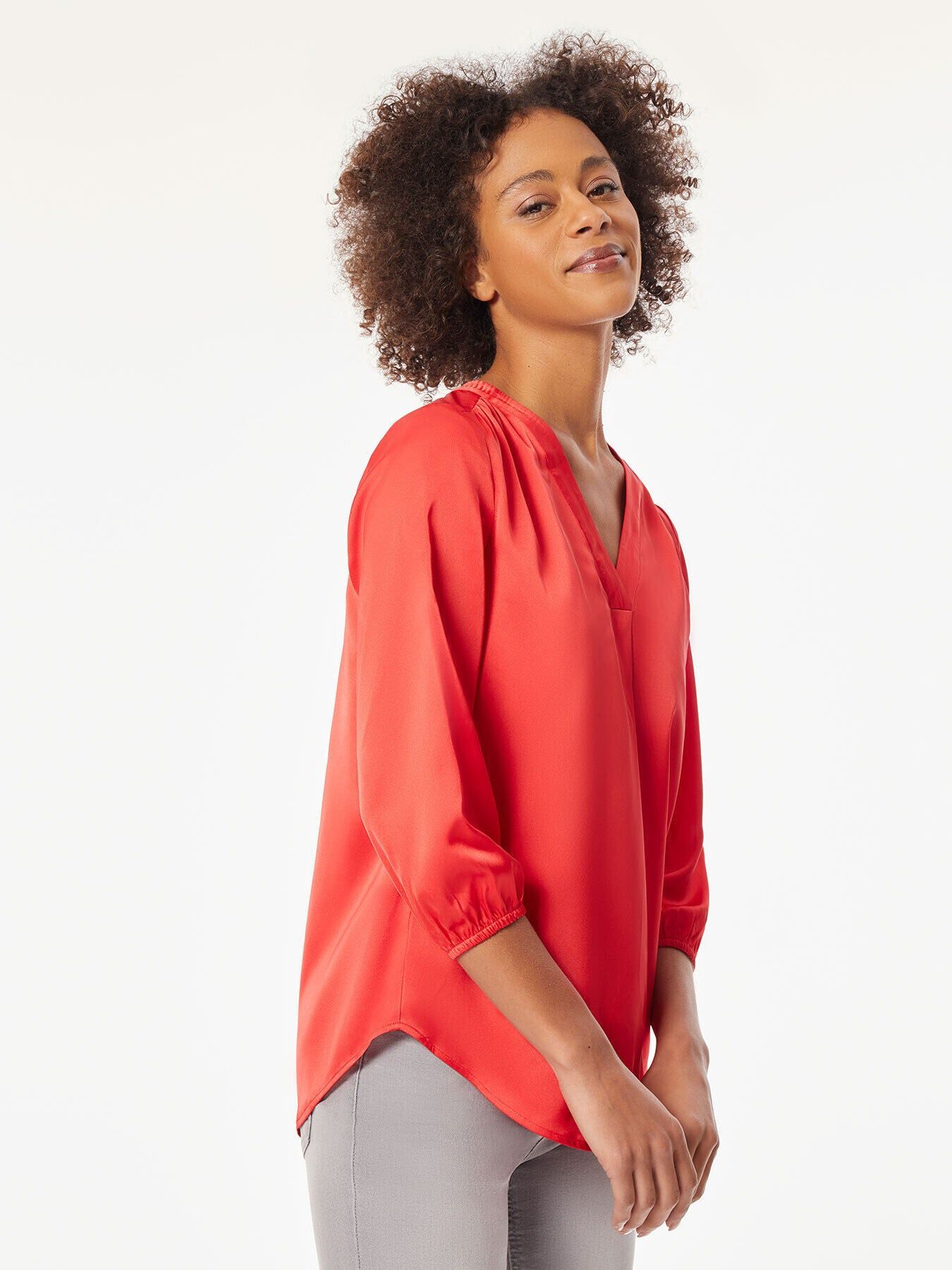 Crepe de Chine Roll Tab Pintuck Blouse sold by Jones New York product image thumbnail 2