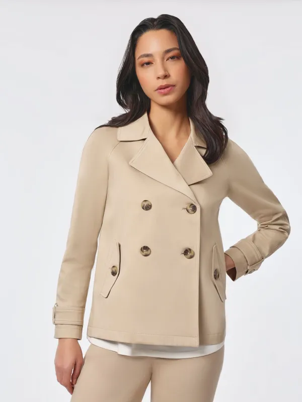 Plus Size Double-Breasted Trench Coat sold by Jones New York