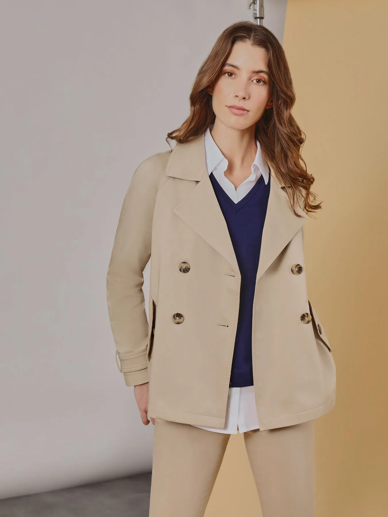 Plus Size Double-Breasted Trench Coat sold by Jones New York product image thumbnail 2