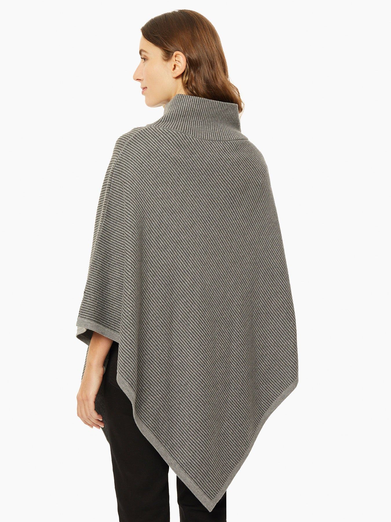 Striped Mock Neck Knit Cape sold by Jones New York product image thumbnail 3