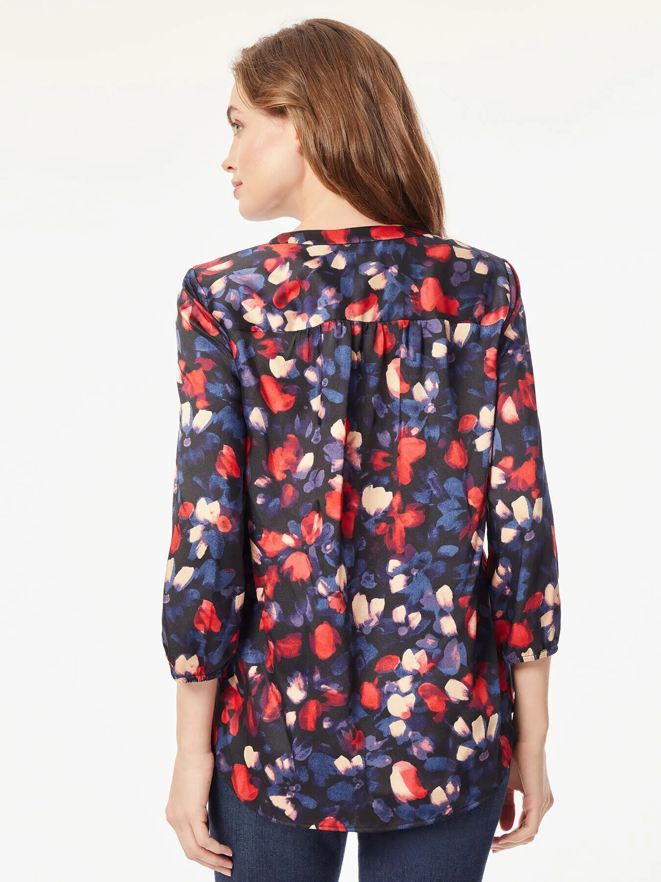 Chiffon V-Neck Kelly Blouse sold by Jones New York product image thumbnail 3