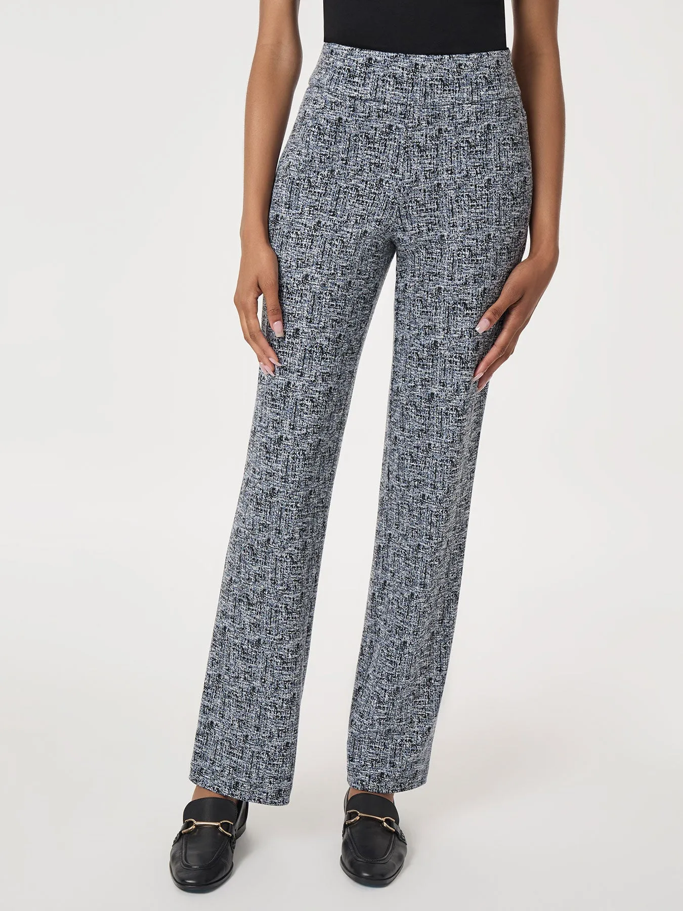 Petite Pull-On Jacquard Straight Leg Pant sold by Jones New York