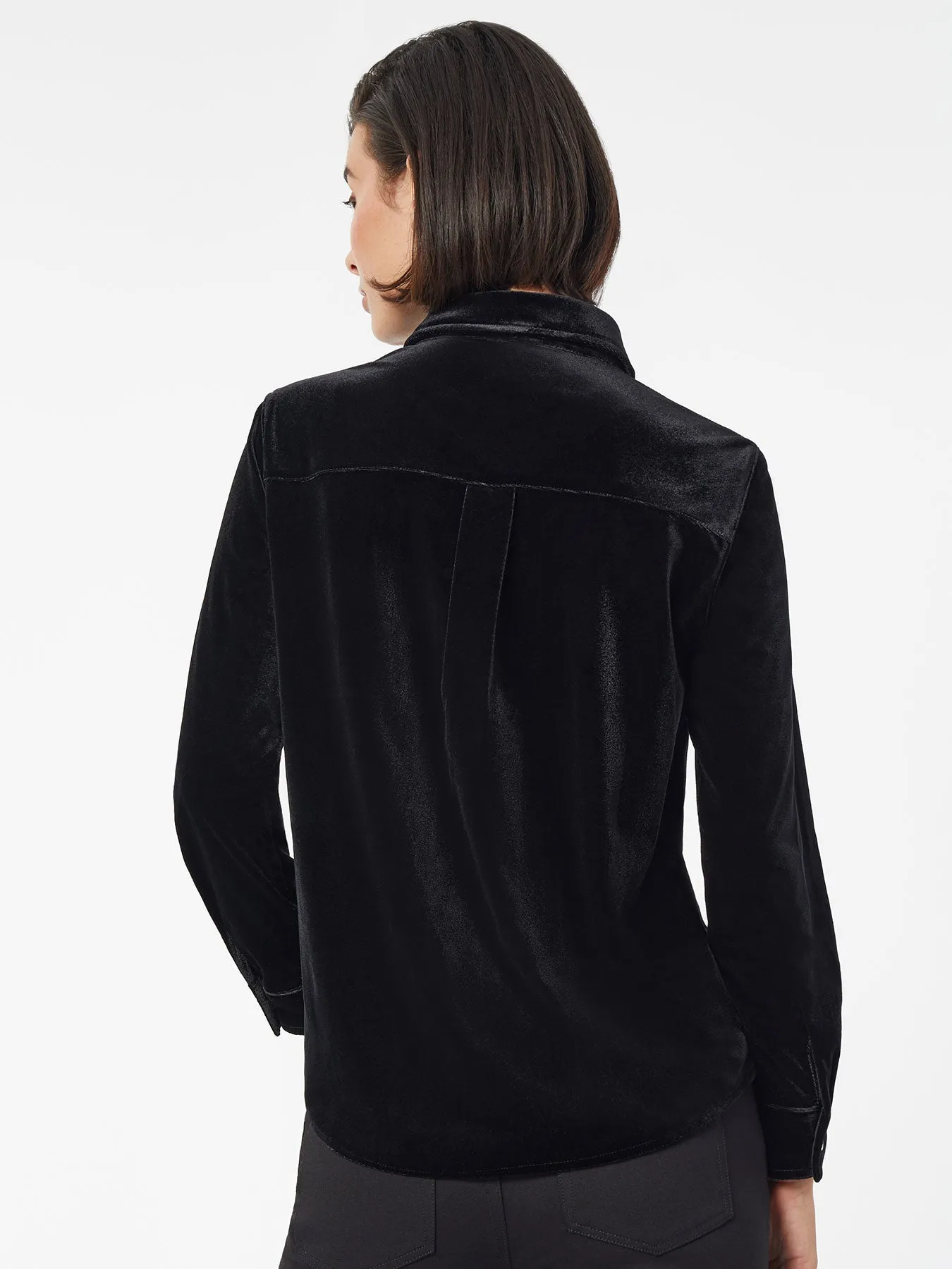 Button-Front Velour Utility Shirt sold by Jones New York product image thumbnail 3