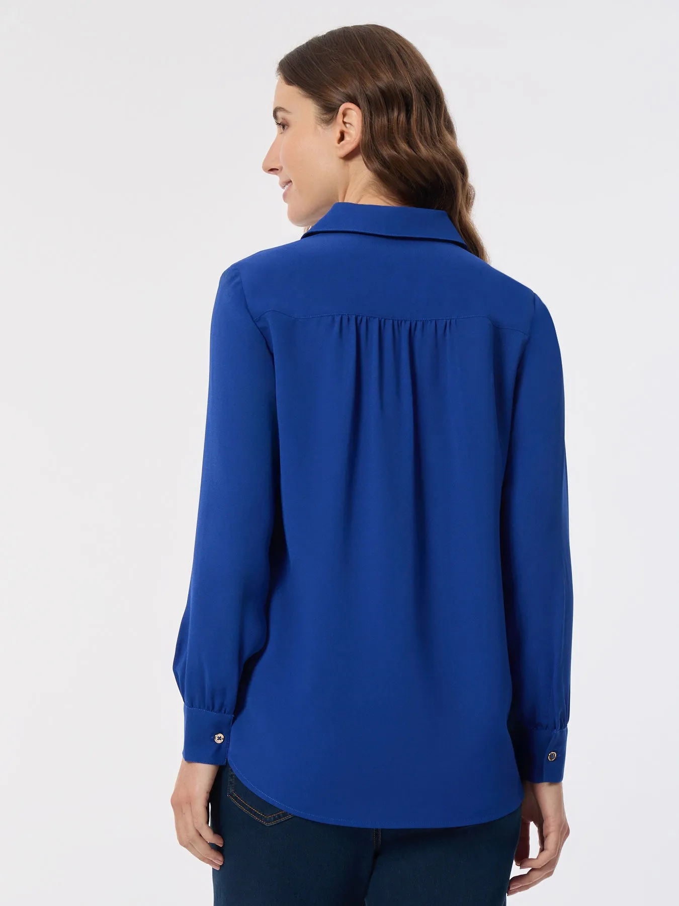 Long Sleeve Popover Tunic, Jasper Crepe sold by Jones New York product image thumbnail 3