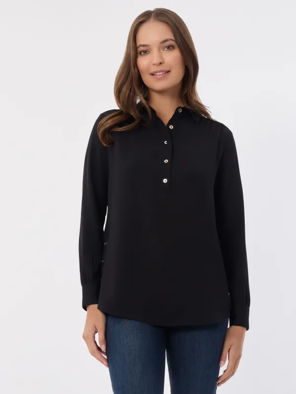 Long Sleeve Popover Tunic, Jasper Crepe sold by Jones New York