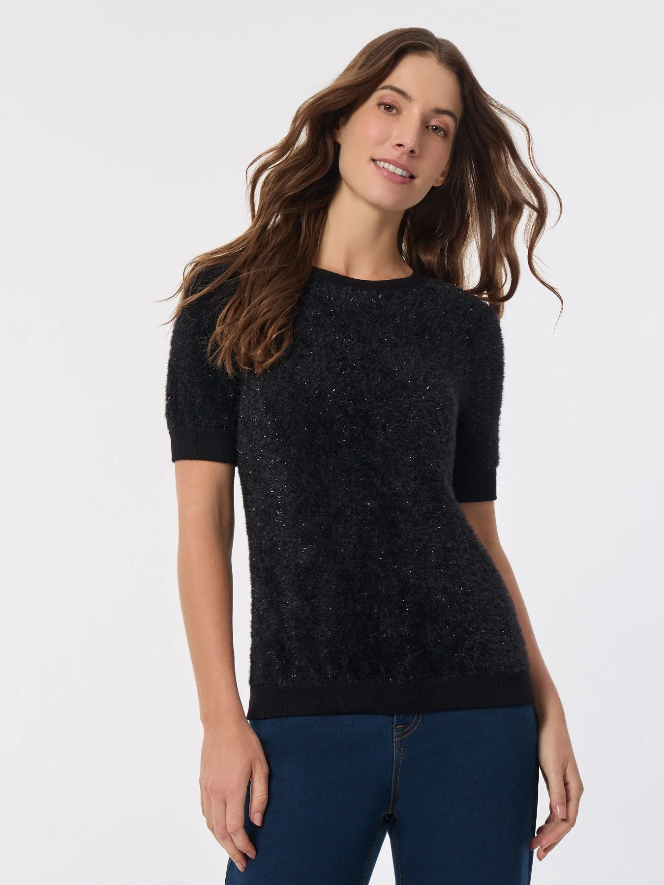 Crew Neck Eyelash Pullover sold by Jones New York