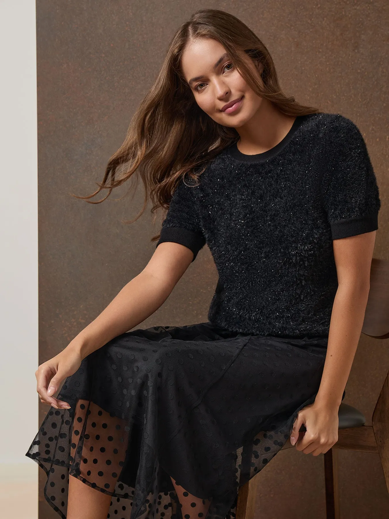 Crew Neck Eyelash Pullover sold by Jones New York product image thumbnail 2