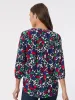 Printed V-Neck Pleated Kelly Blouse sold by Jones New York