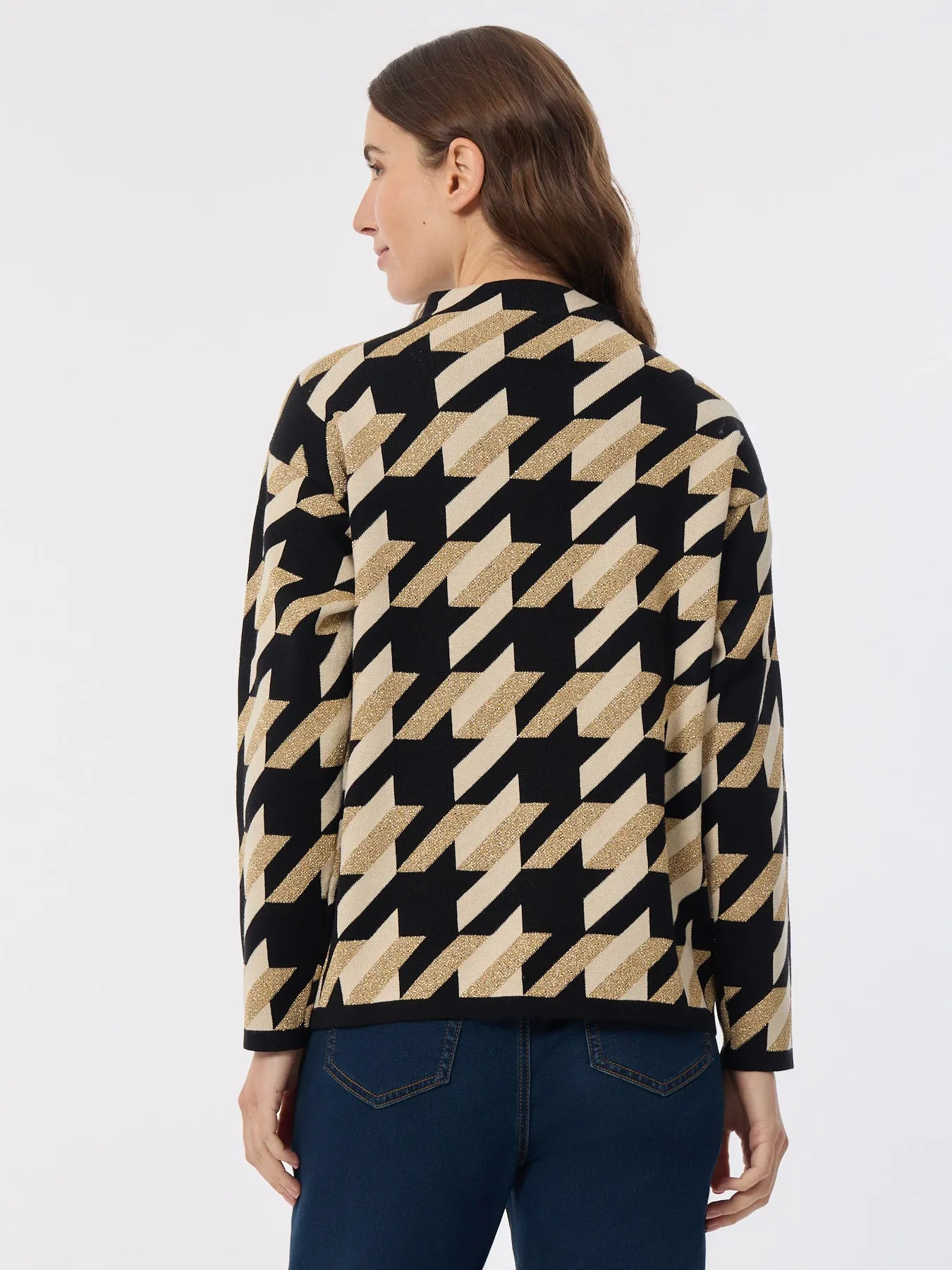 Mock Neck Shimmer Jacquard Sweater sold by Jones New York product image thumbnail 3