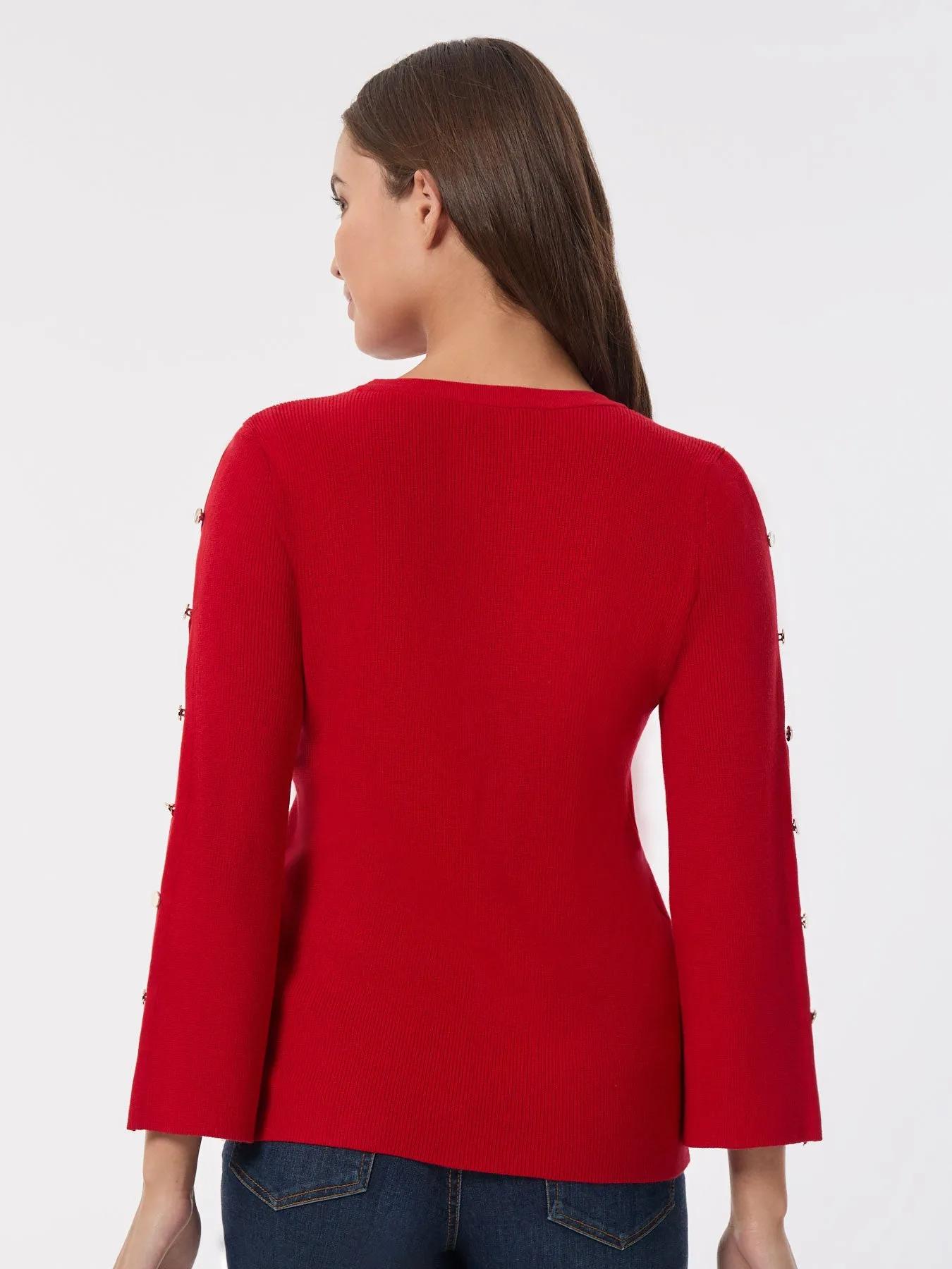 Crew Neck Peek-a-Boo Sleeve Tunic sold by Jones New York product image thumbnail 3