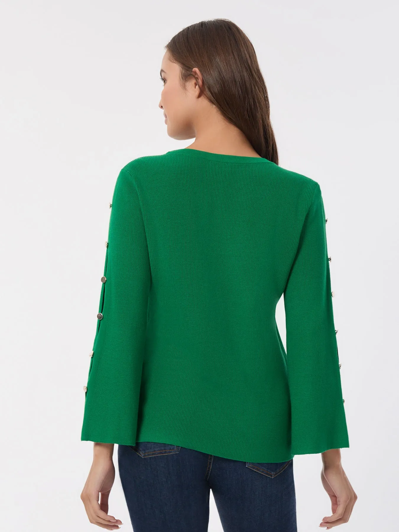 Crew Neck Peek-a-Boo Sleeve Tunic sold by Jones New York product image thumbnail 3