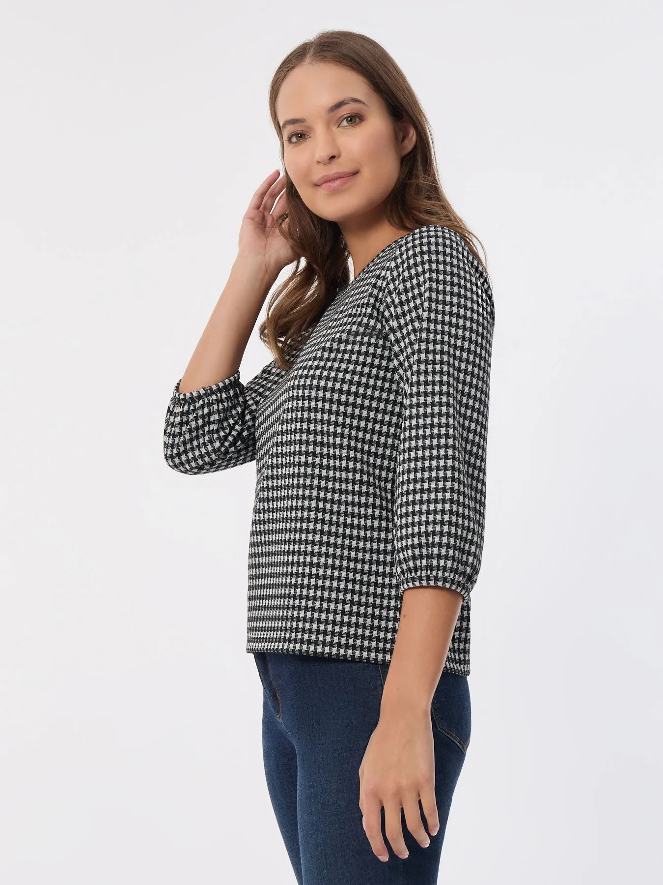 Printed Puff Sleeve Top, Moss Crepe sold by Jones New York product image thumbnail 2