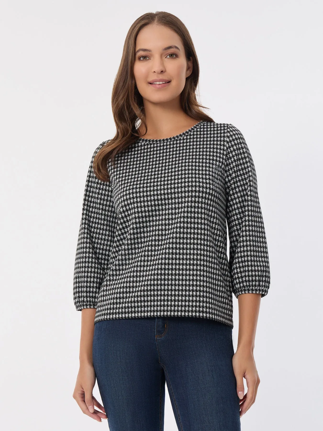 Printed Puff Sleeve Top, Moss Crepe sold by Jones New York