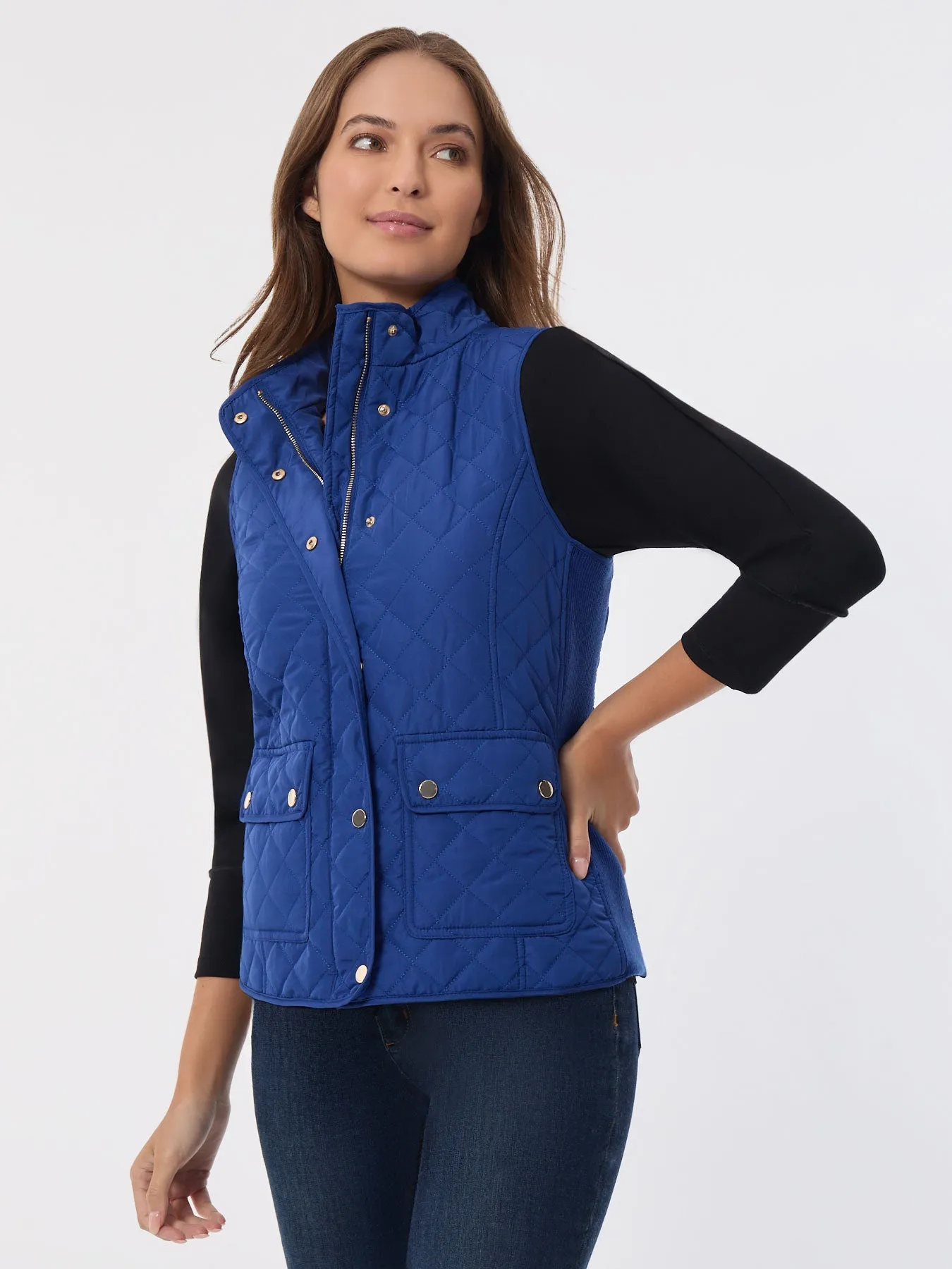 Zip-Front Quilted Vest sold by Jones New York product image thumbnail 2