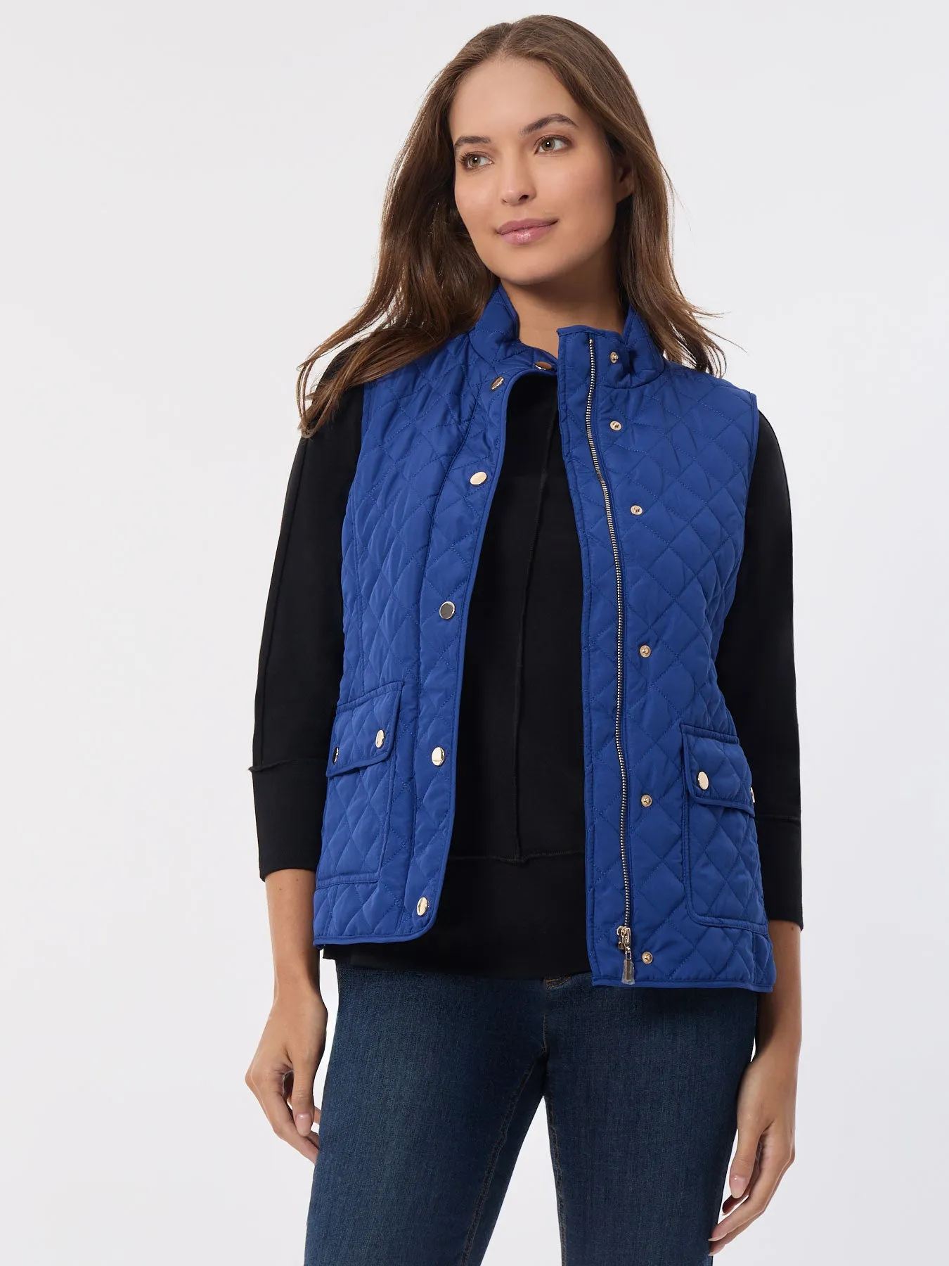 Zip-Front Quilted Vest sold by Jones New York