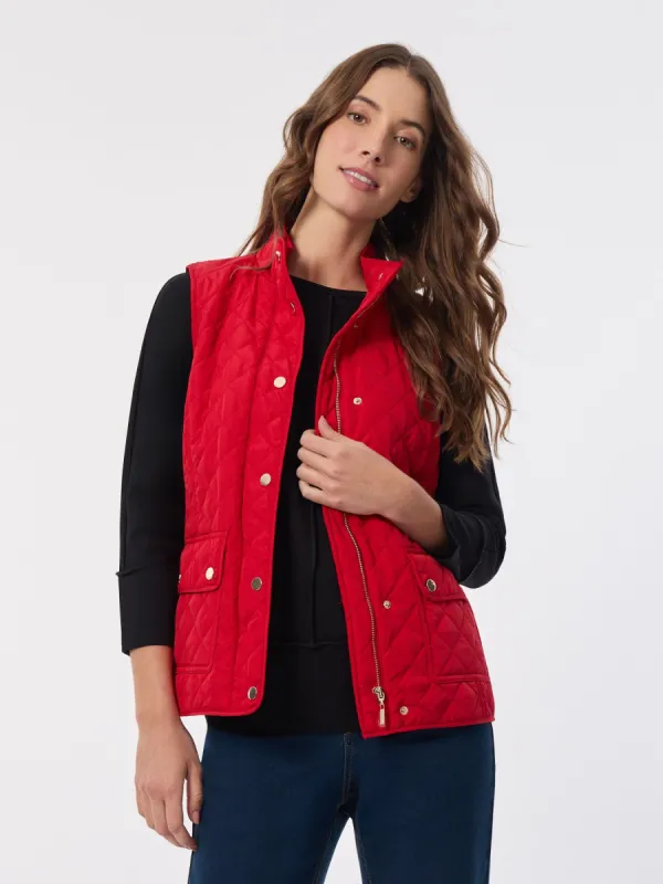 Zip-Front Quilted Vest sold by Jones New York