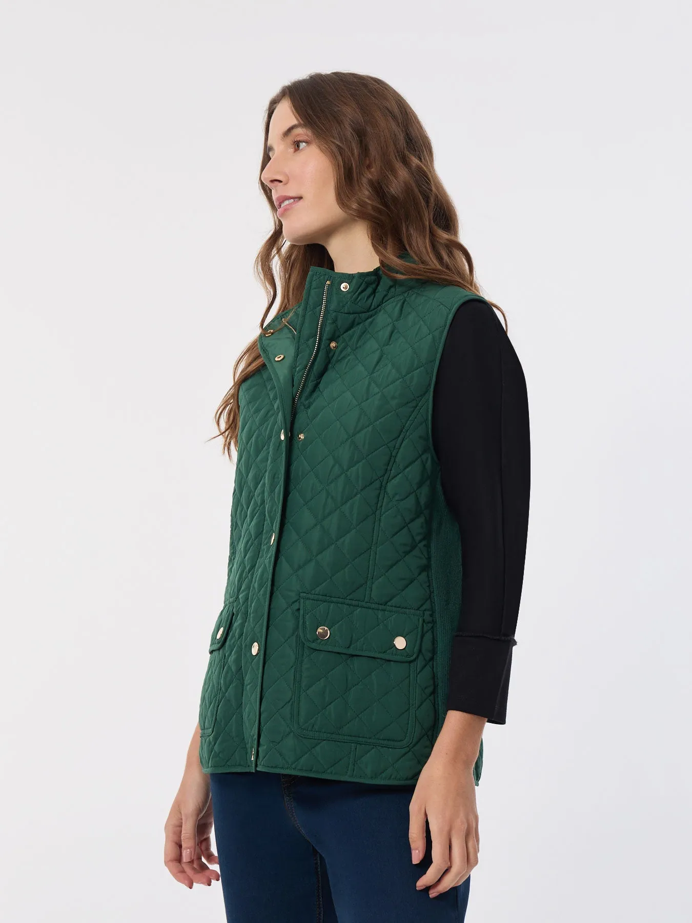 Zip-Front Quilted Vest sold by Jones New York product image thumbnail 2