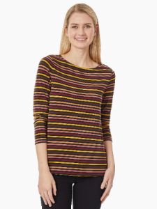 Stripe Knit Boat Neck Top sold by Jones New York