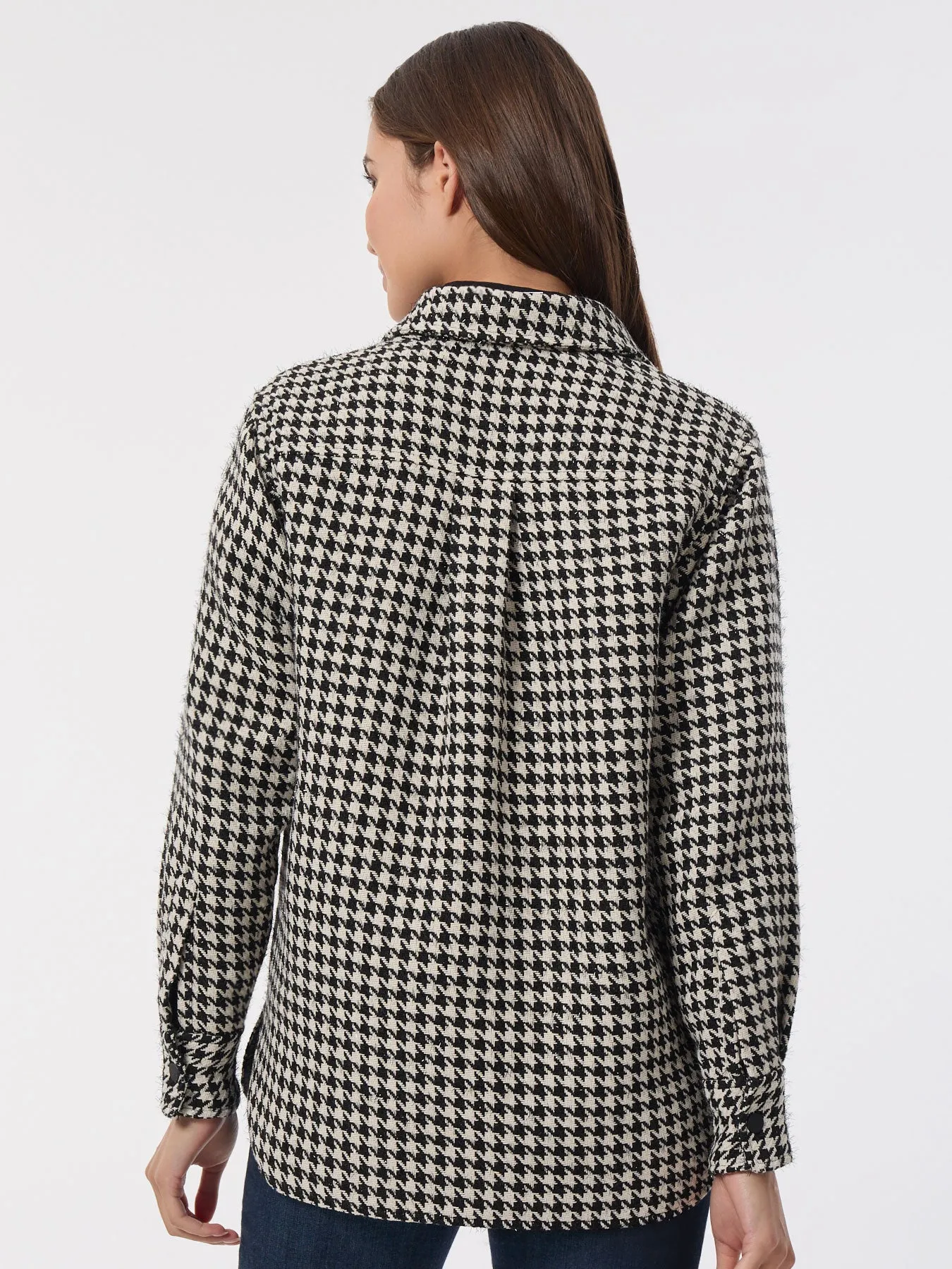 Houndstooth Button-Front Shacket sold by Jones New York product image thumbnail 4