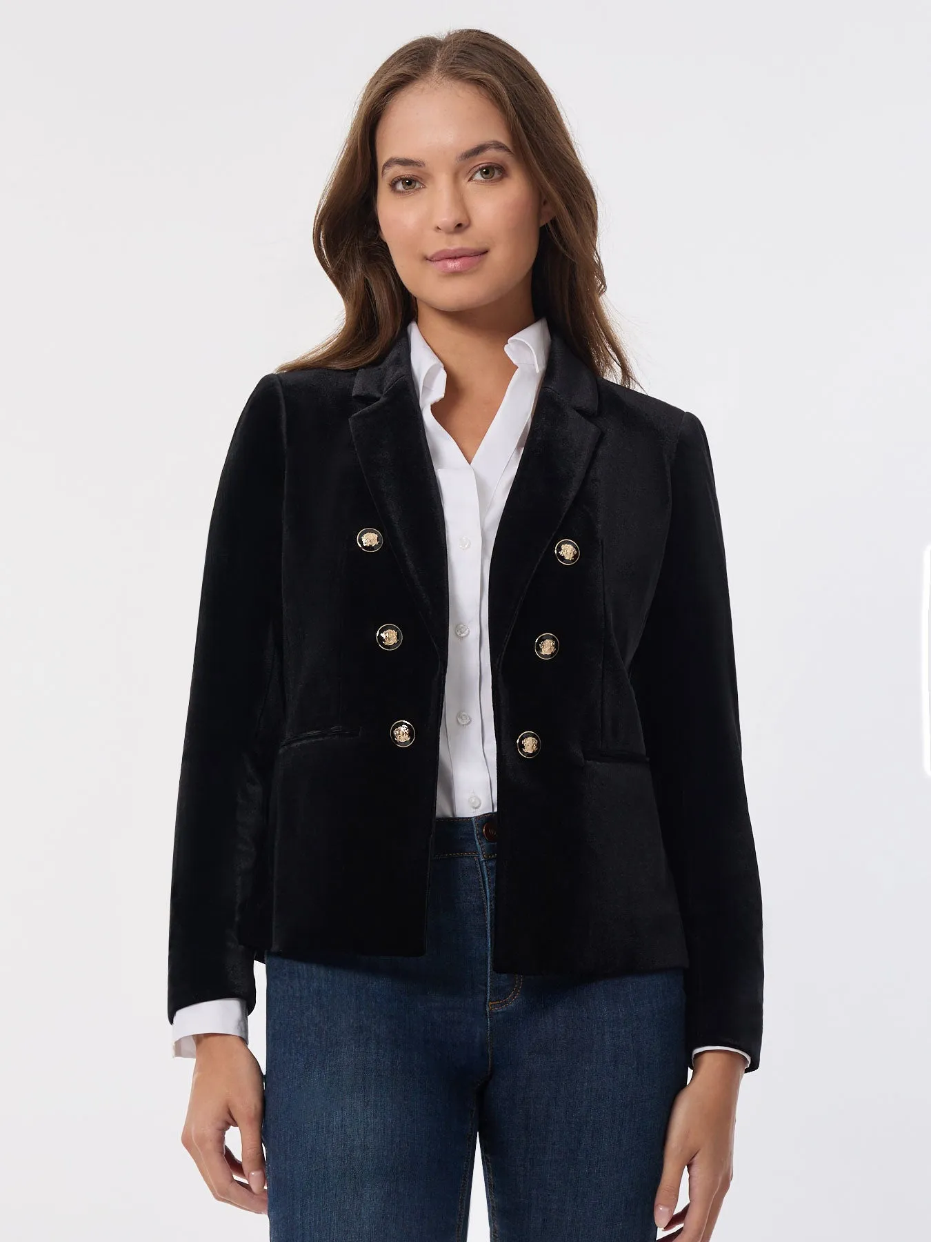 Faux Double Breasted Jacket, Velvet sold by Jones New York