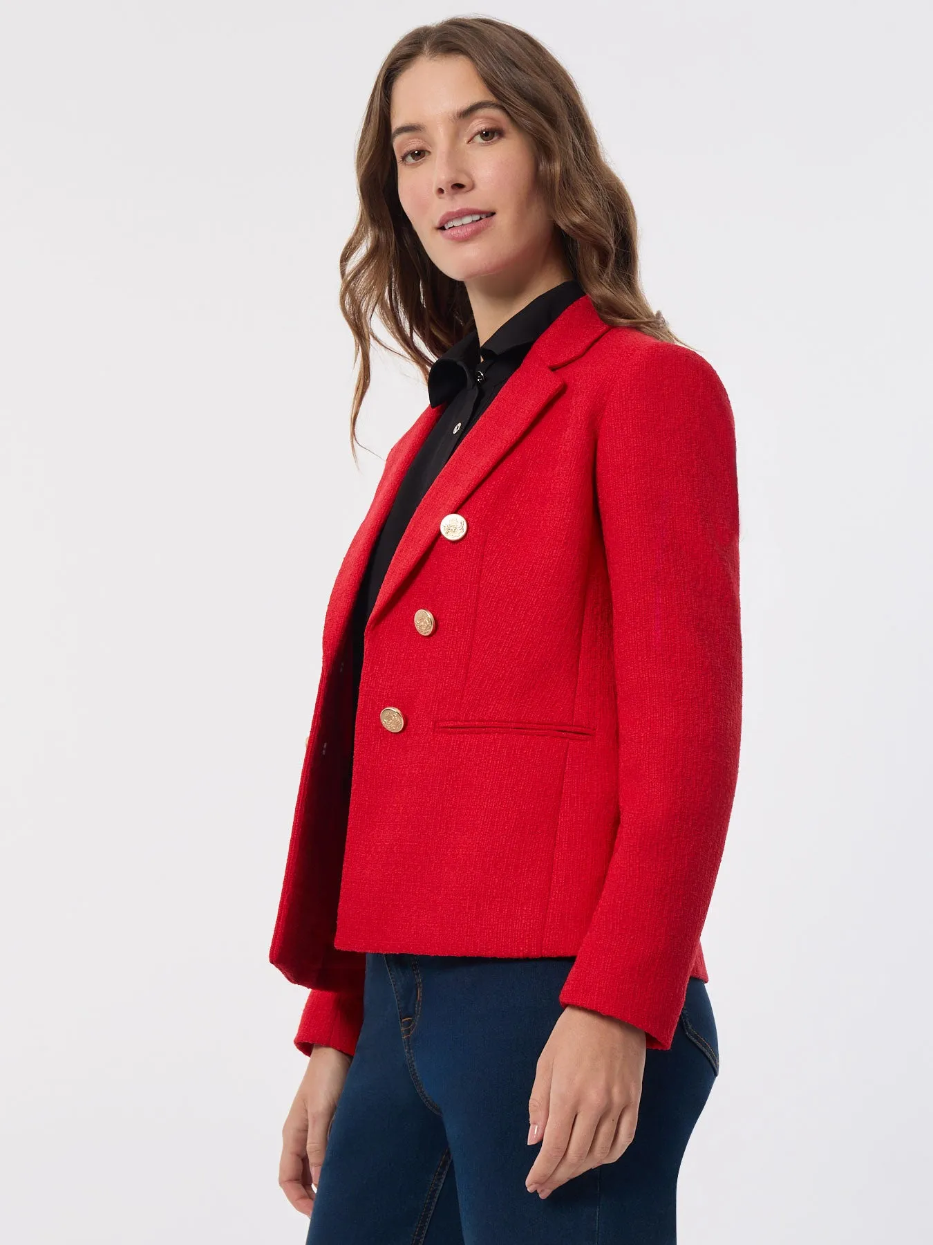 Petite Faux Double Breasted Jacket, Tweed sold by Jones New York product image thumbnail 2