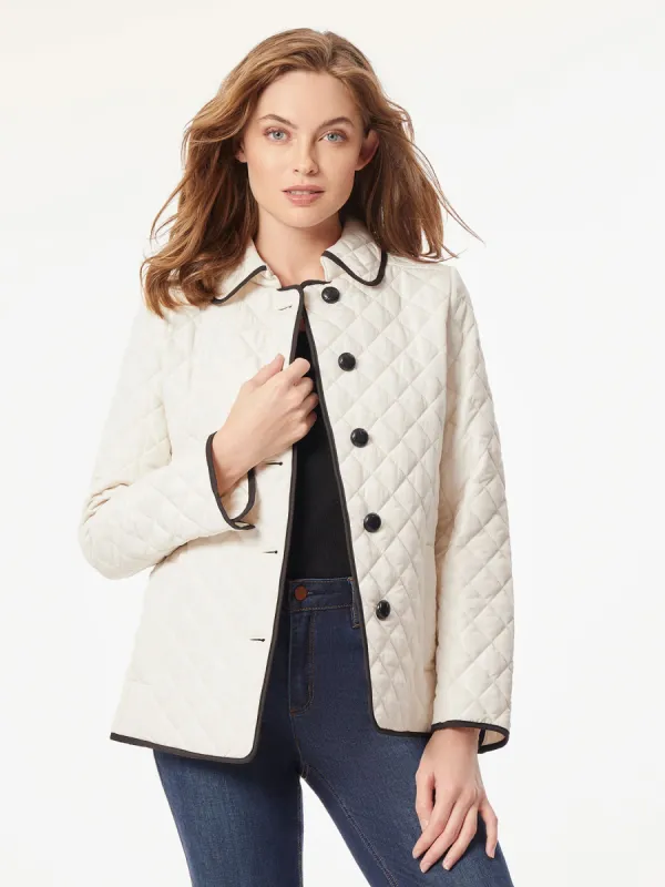 Petite Five-Button Quilted Jacket sold by Jones New York