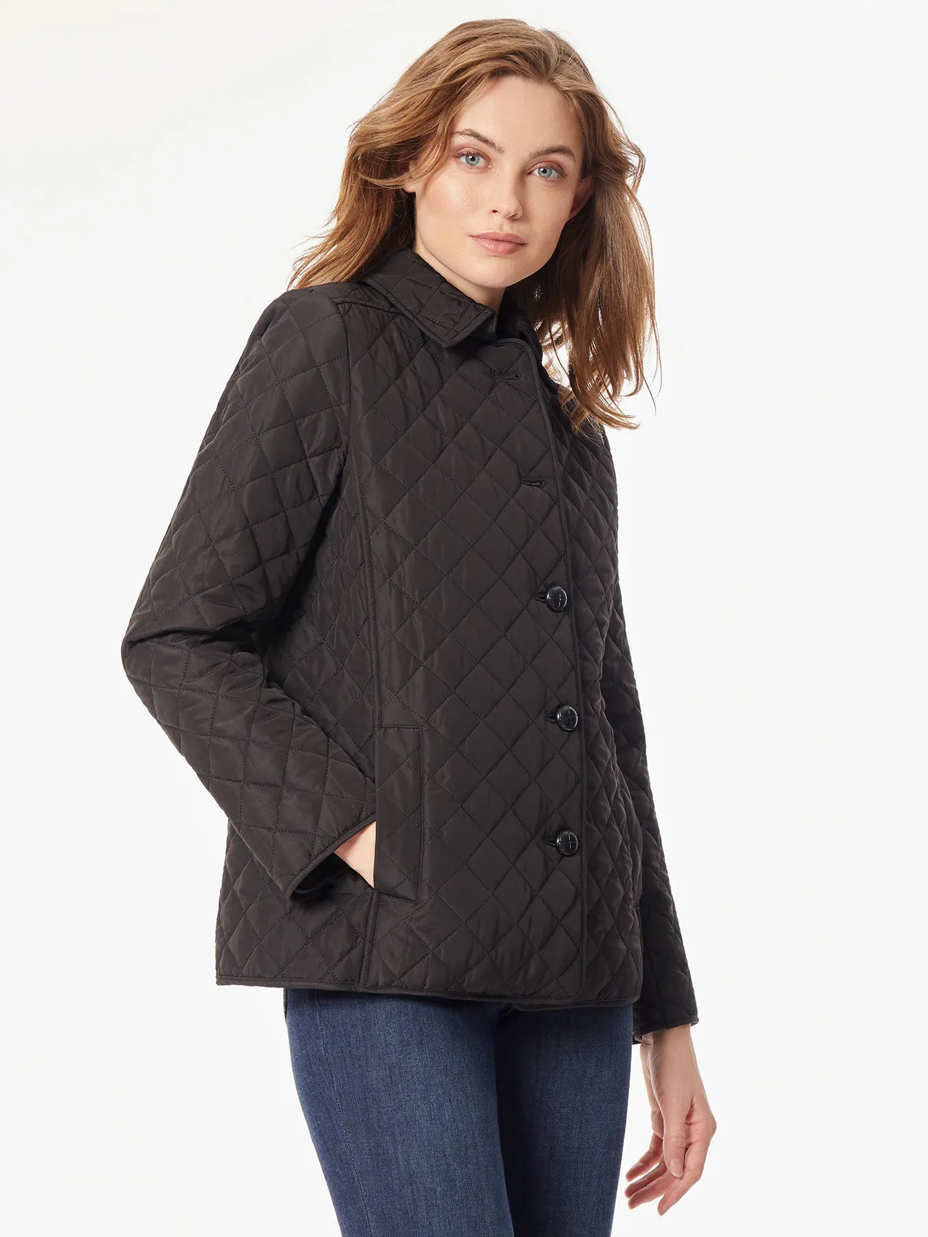 Petite Five-Button Quilted Jacket sold by Jones New York product image thumbnail 2
