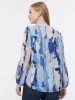 Button-Front Abstract Print Blouse, Chiffon sold by Jones New York