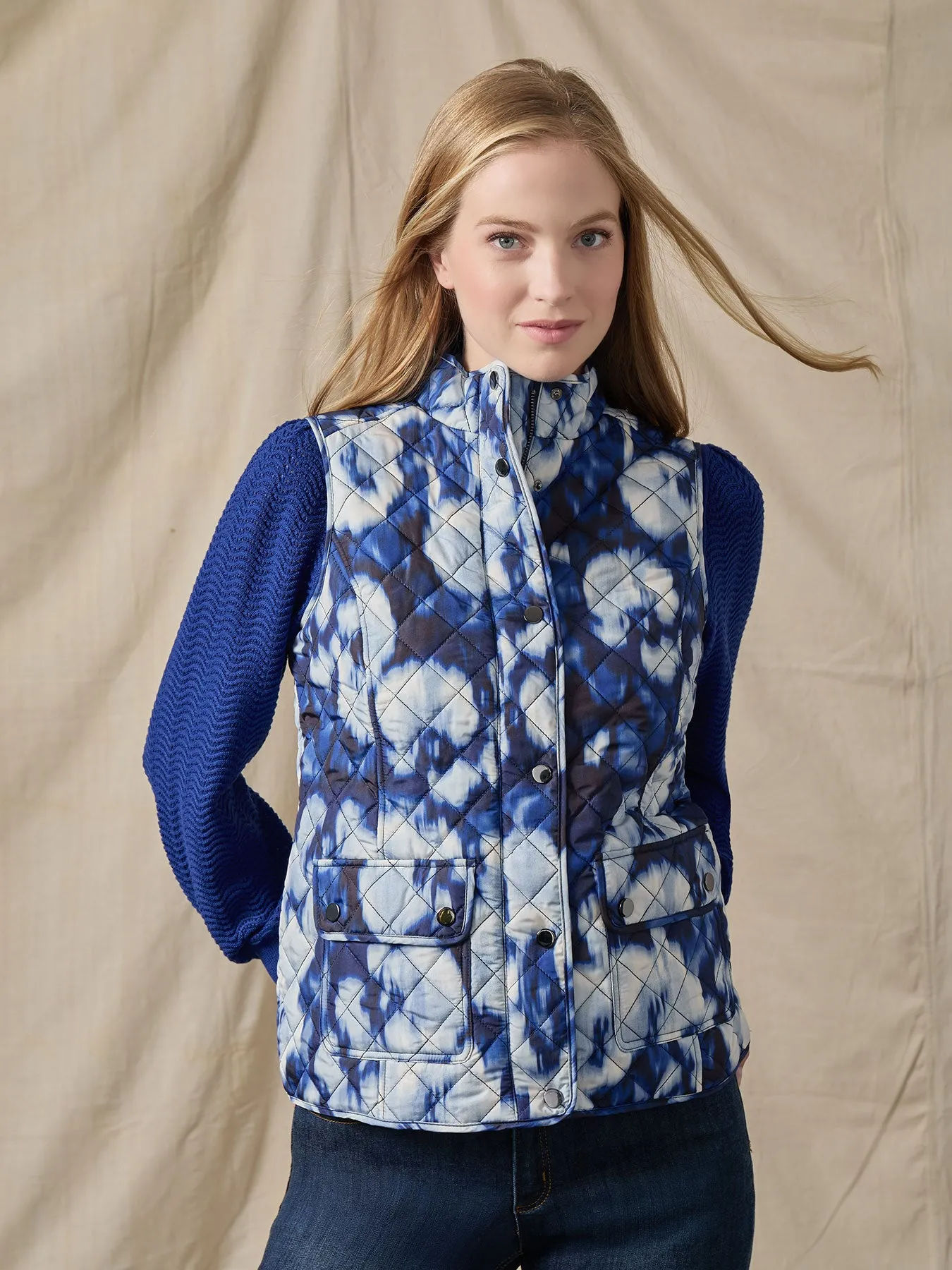 Printed Quilted Puffer Vest sold by Jones New York product image thumbnail 3