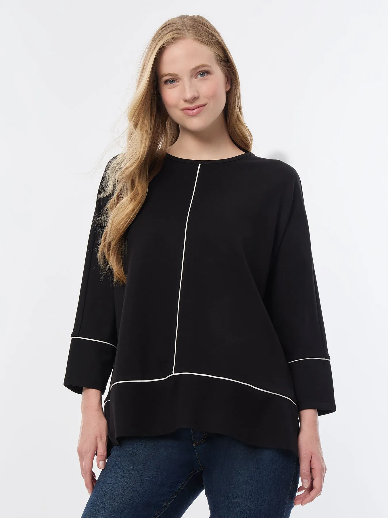 Piped Seam Detail Tunic, Serenity Knit sold by Jones New York product image thumbnail 2