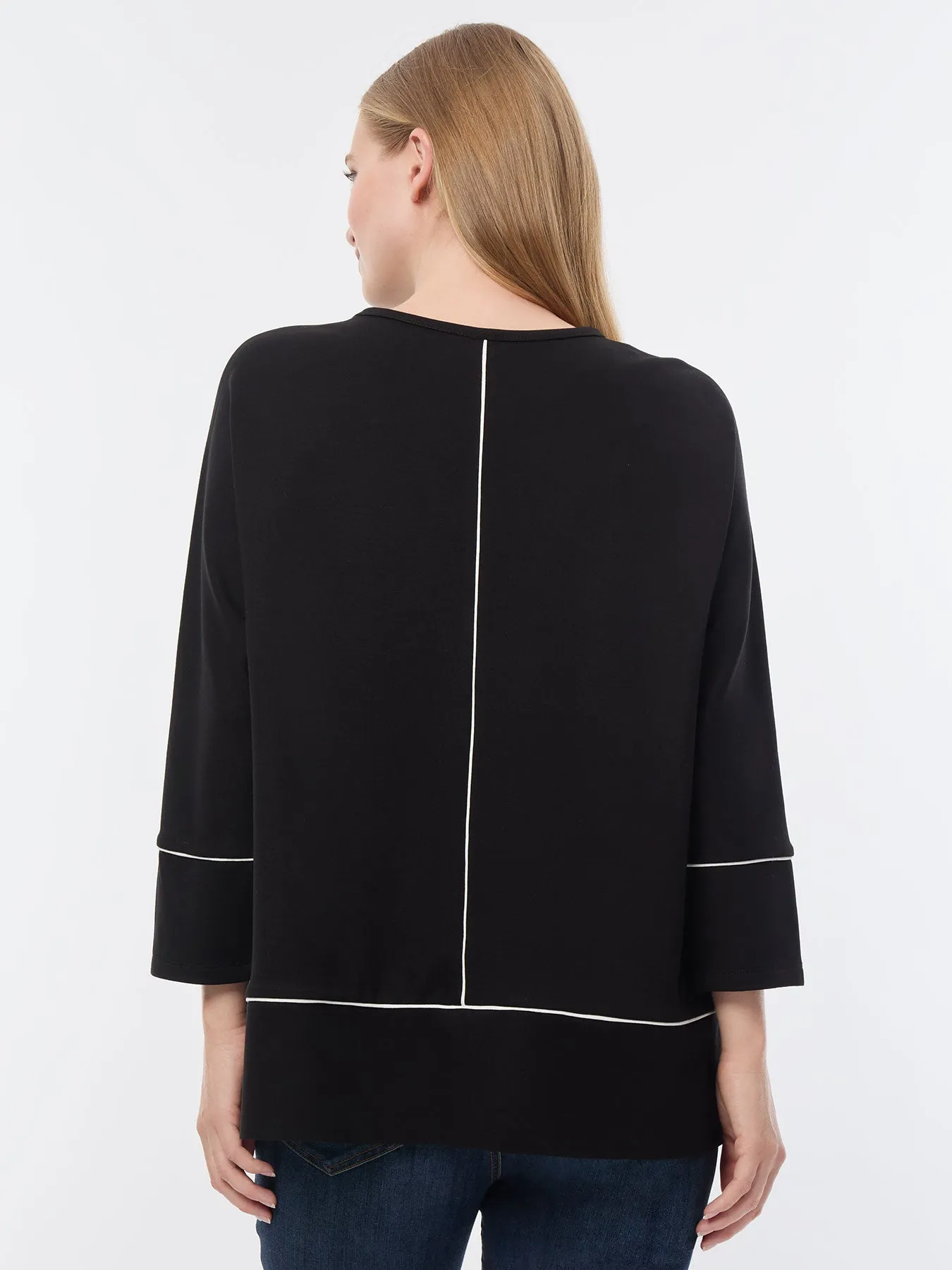 Piped Seam Detail Tunic, Serenity Knit sold by Jones New York product image thumbnail 4