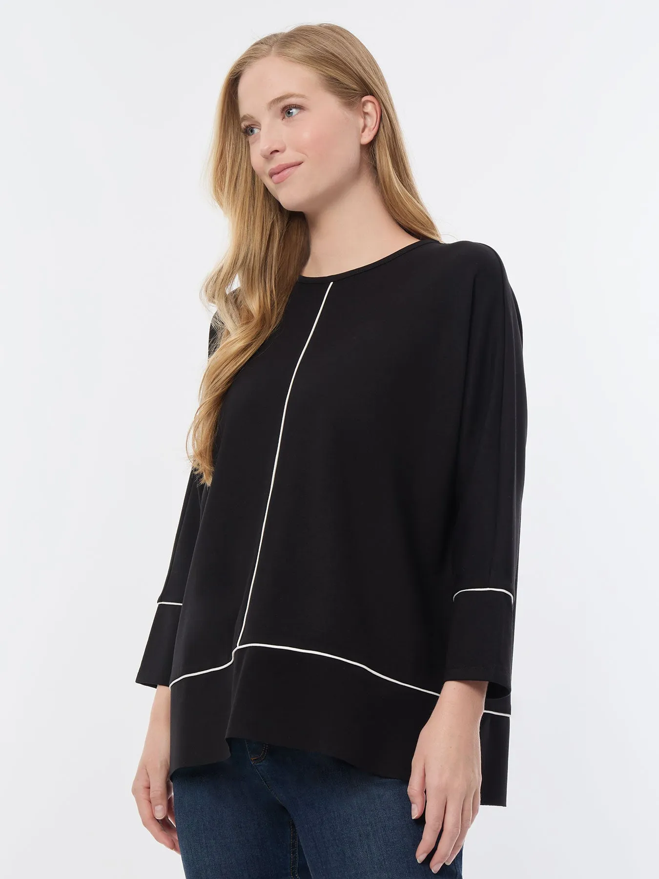 Piped Seam Detail Tunic, Serenity Knit sold by Jones New York product image thumbnail 3