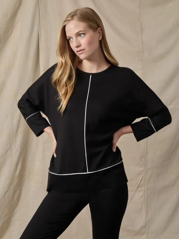 Piped Seam Detail Tunic, Serenity Knit sold by Jones New York