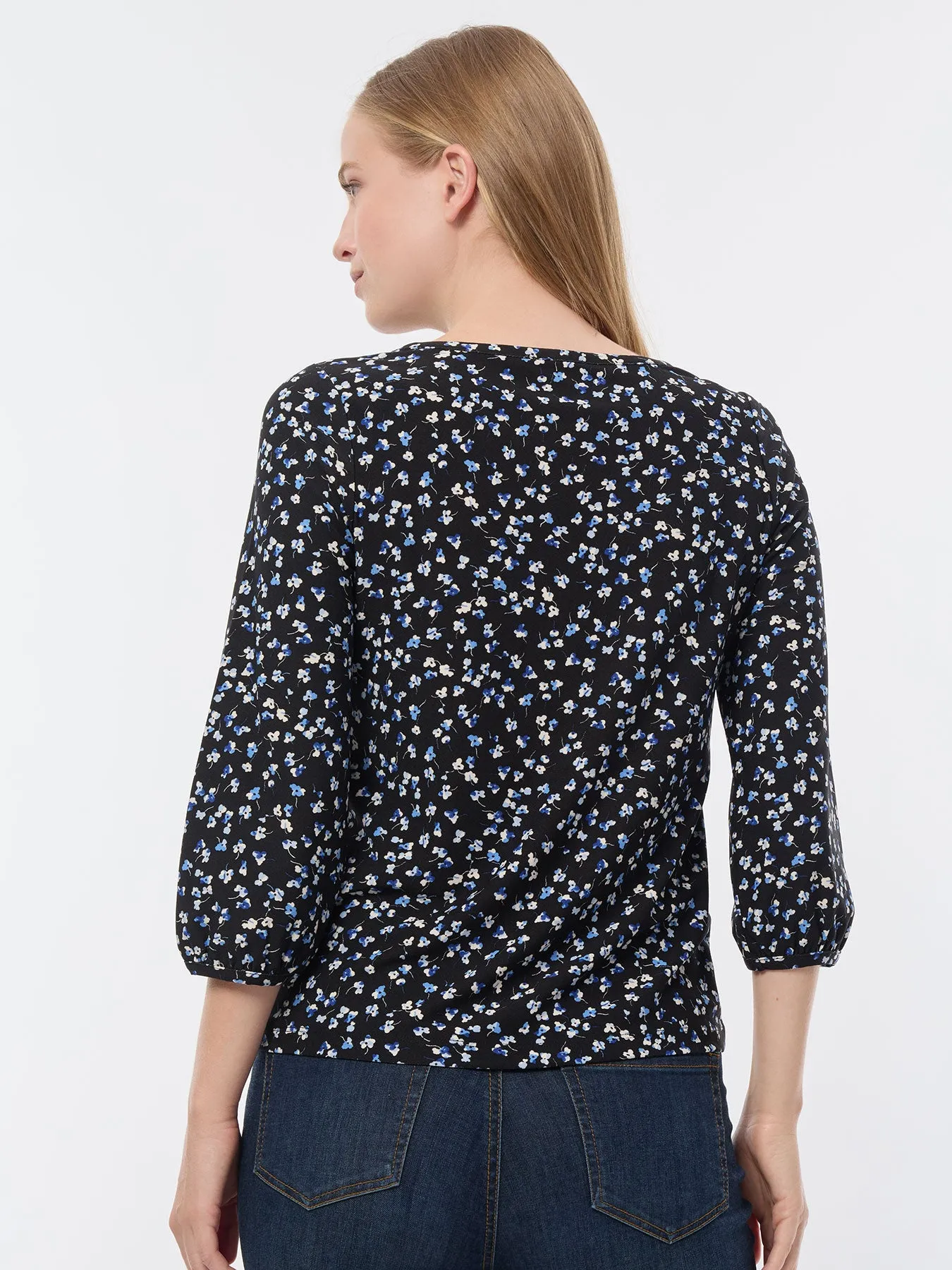 Printed Puff Sleeve Top, Moss Crepe sold by Jones New York product image thumbnail 3