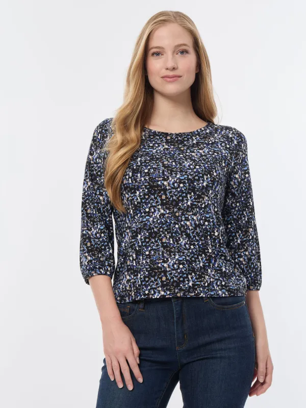 Printed Puff Sleeve Top, Moss Crepe sold by Jones New York