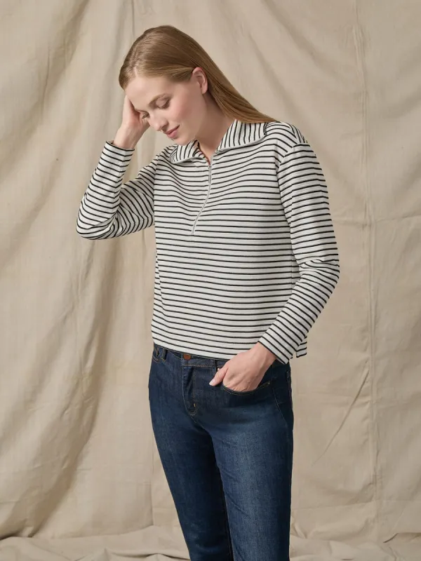 Quarter Zip Pull-Over Top, Ottoman Knit sold by Jones New York