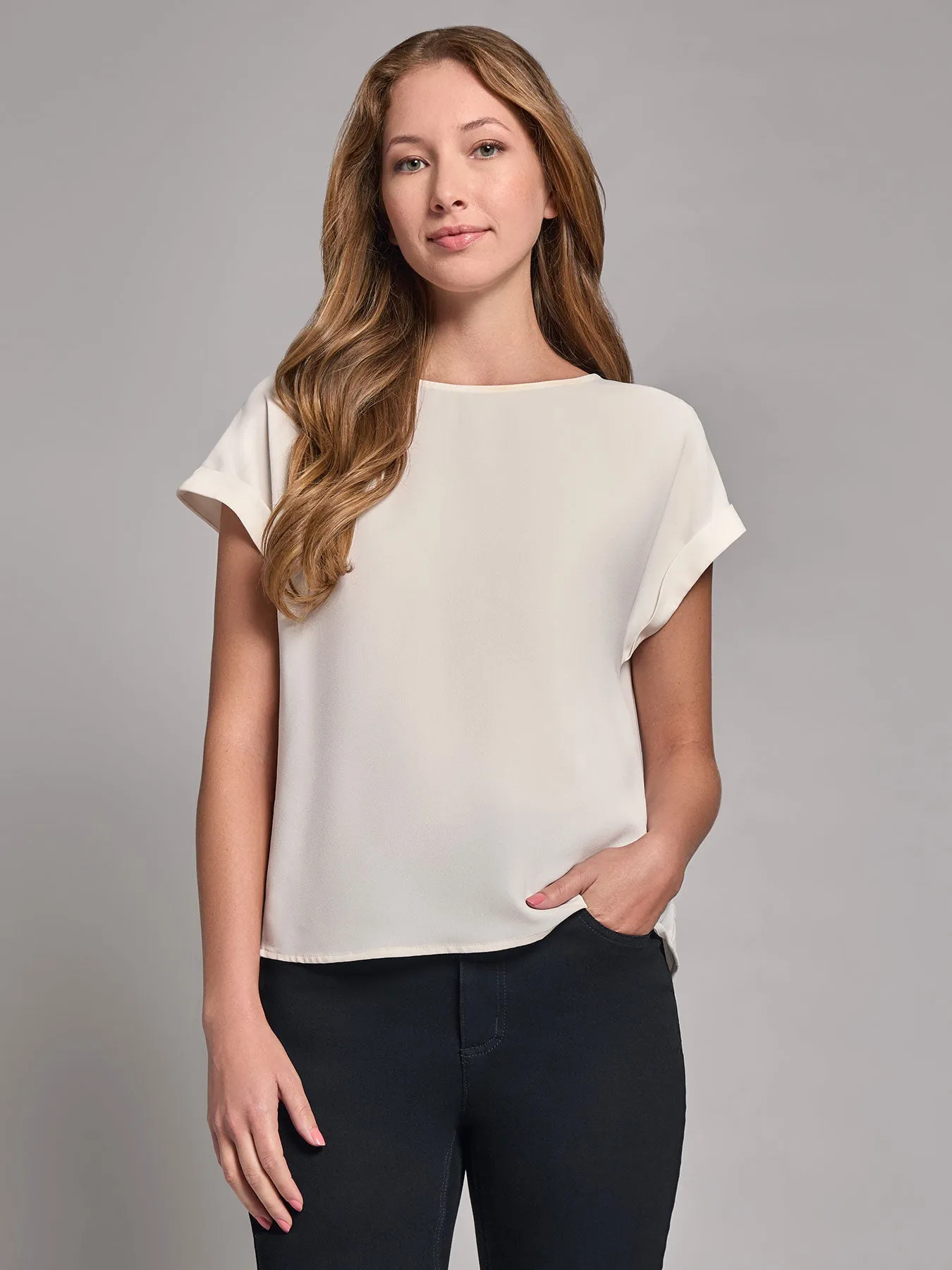 Button Detail Blouse, Jasper Crepe sold by Jones New York