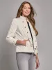 Quilted Button-Detail Military Band Jacket sold by Jones New York