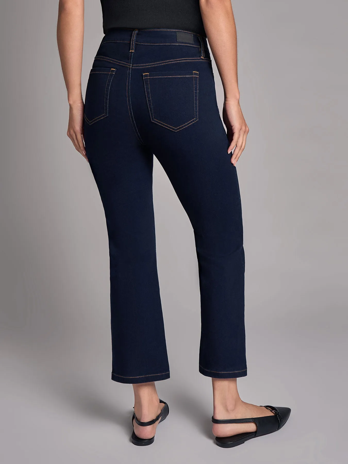 Petite High Rise Cropped Kick Flare Jeans sold by Jones New York product image thumbnail 3