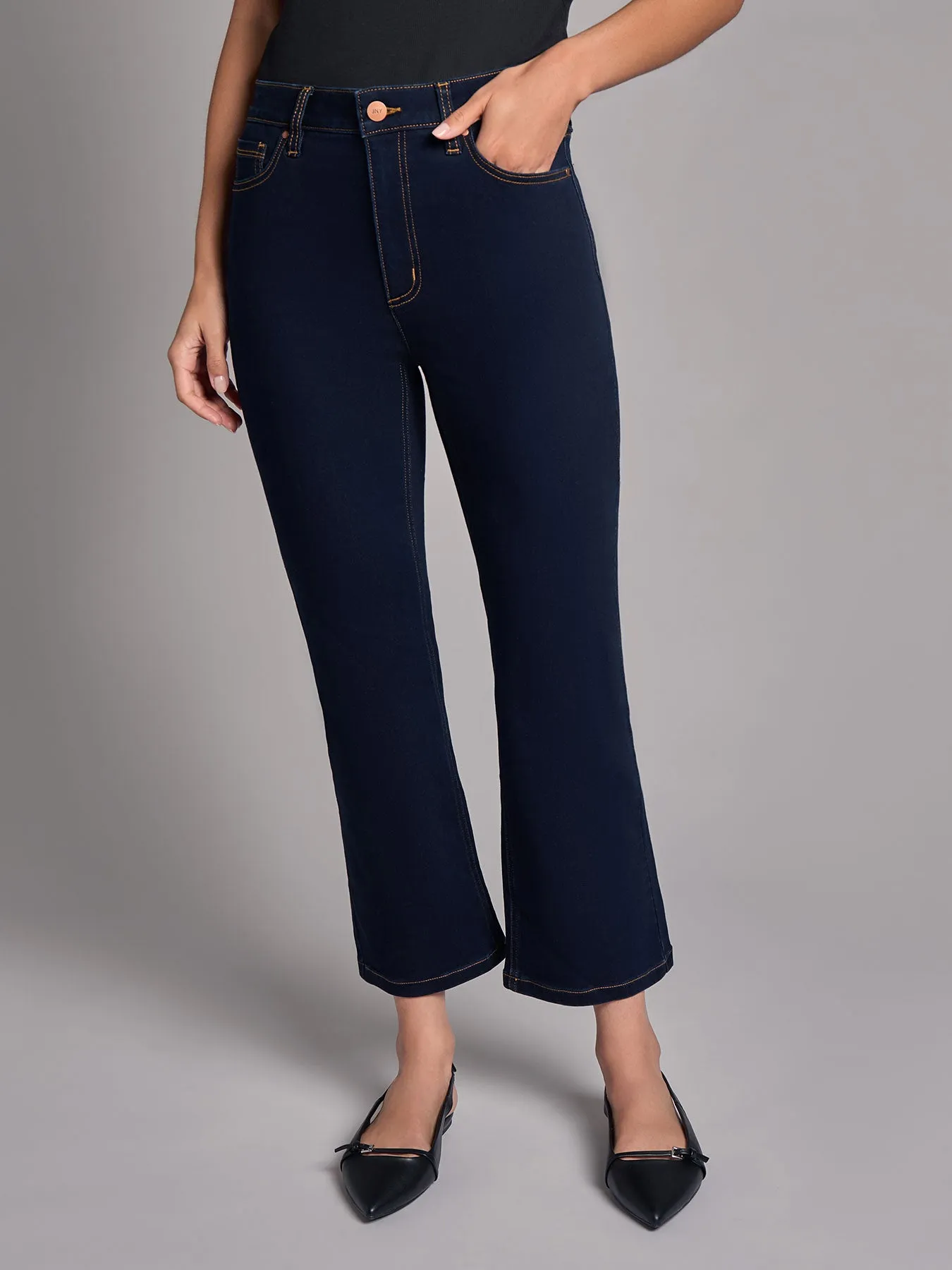 Petite High Rise Cropped Kick Flare Jeans sold by Jones New York