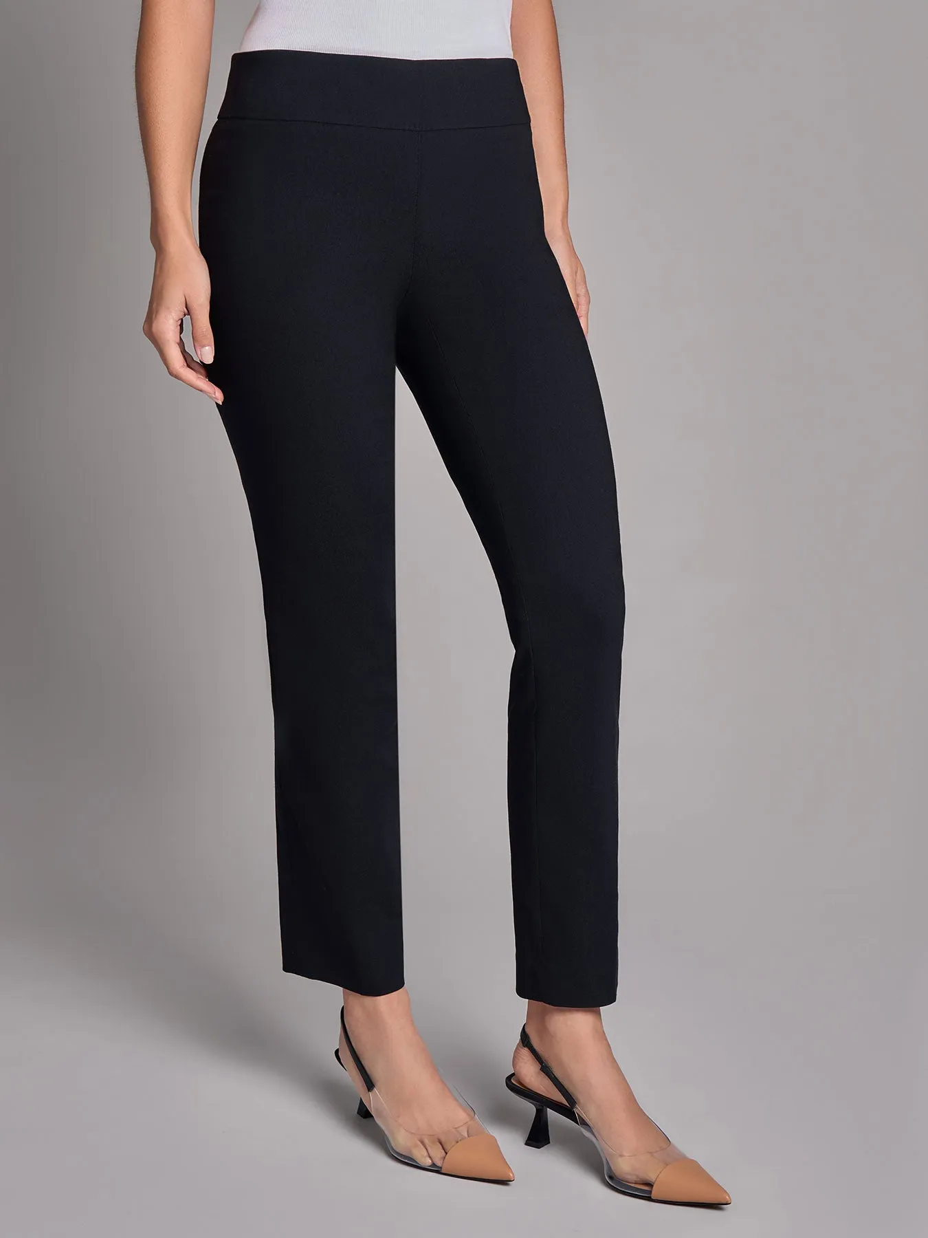 Petite Pull-On Straight Leg Pants, Stretch Twill sold by Jones New York product image thumbnail 2