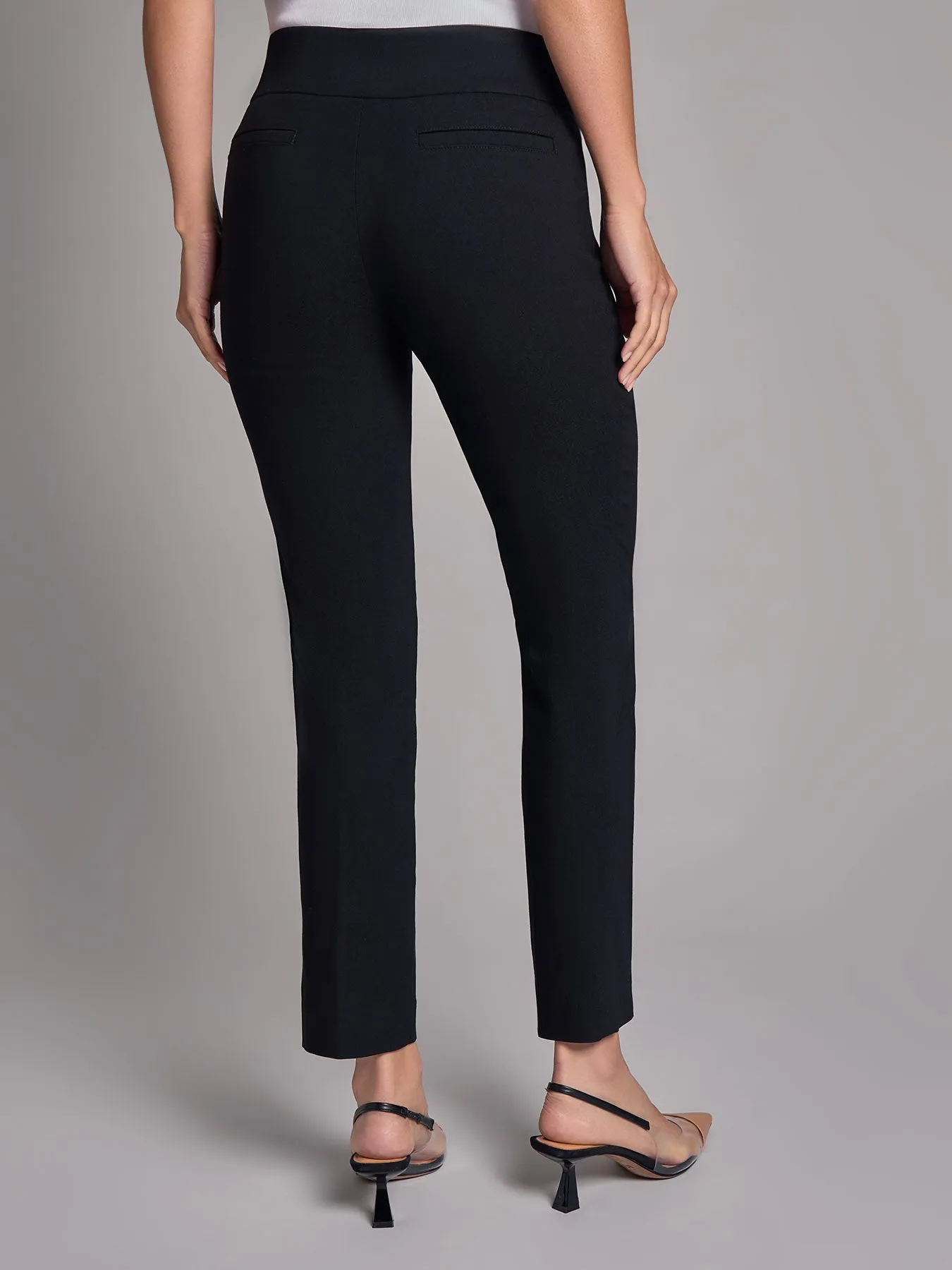 Petite Pull-On Straight Leg Pants, Stretch Twill sold by Jones New York product image thumbnail 3