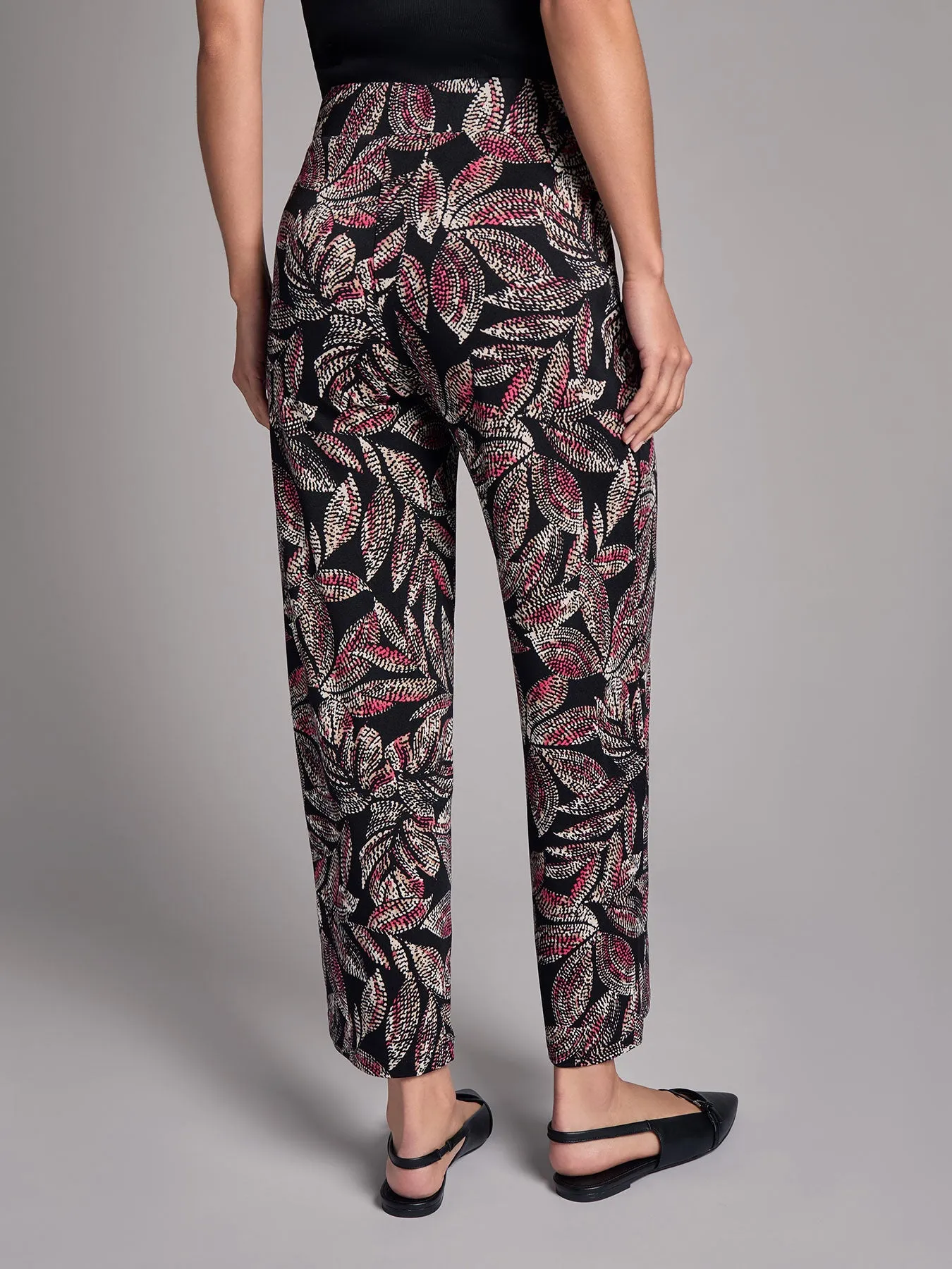 Print Pull-On Crop Wide Leg Pants, Moss Crepe sold by Jones New York product image thumbnail 4