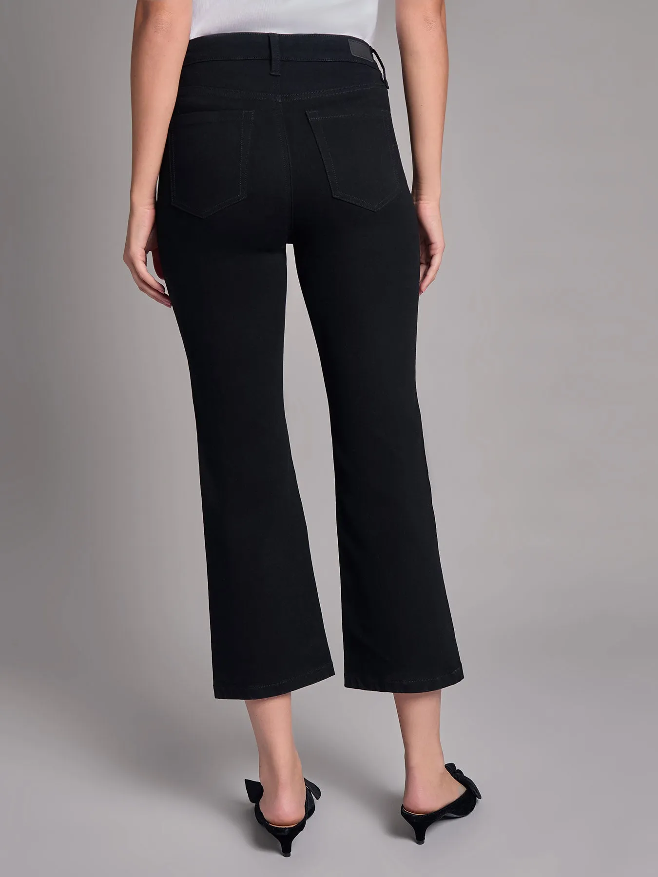 Petite High Rise Cropped Kick Flare Jeans sold by Jones New York product image thumbnail 3