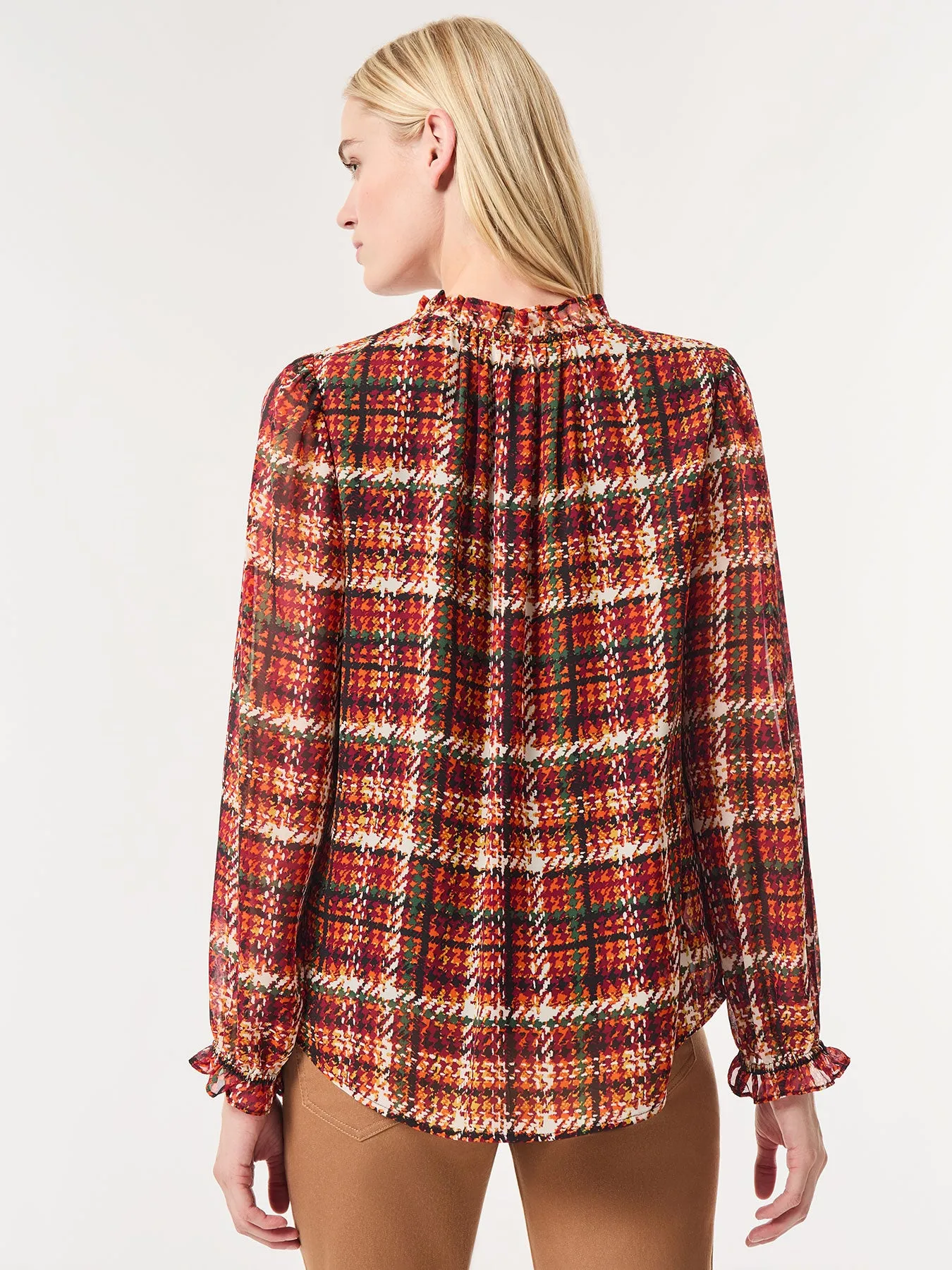 Plus Printed Raglan Peasant Blouse, Chiffon sold by Jones New York product image thumbnail 3