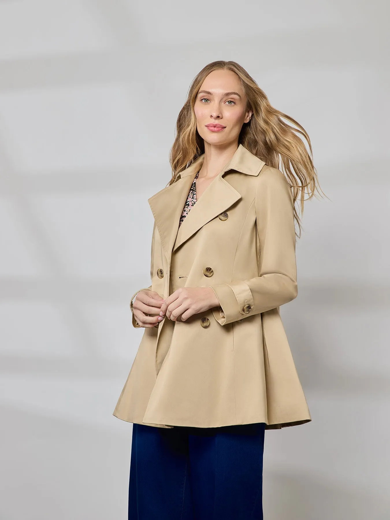 Petite Double Breasted Trench Jacket sold by Jones New York product image thumbnail 2