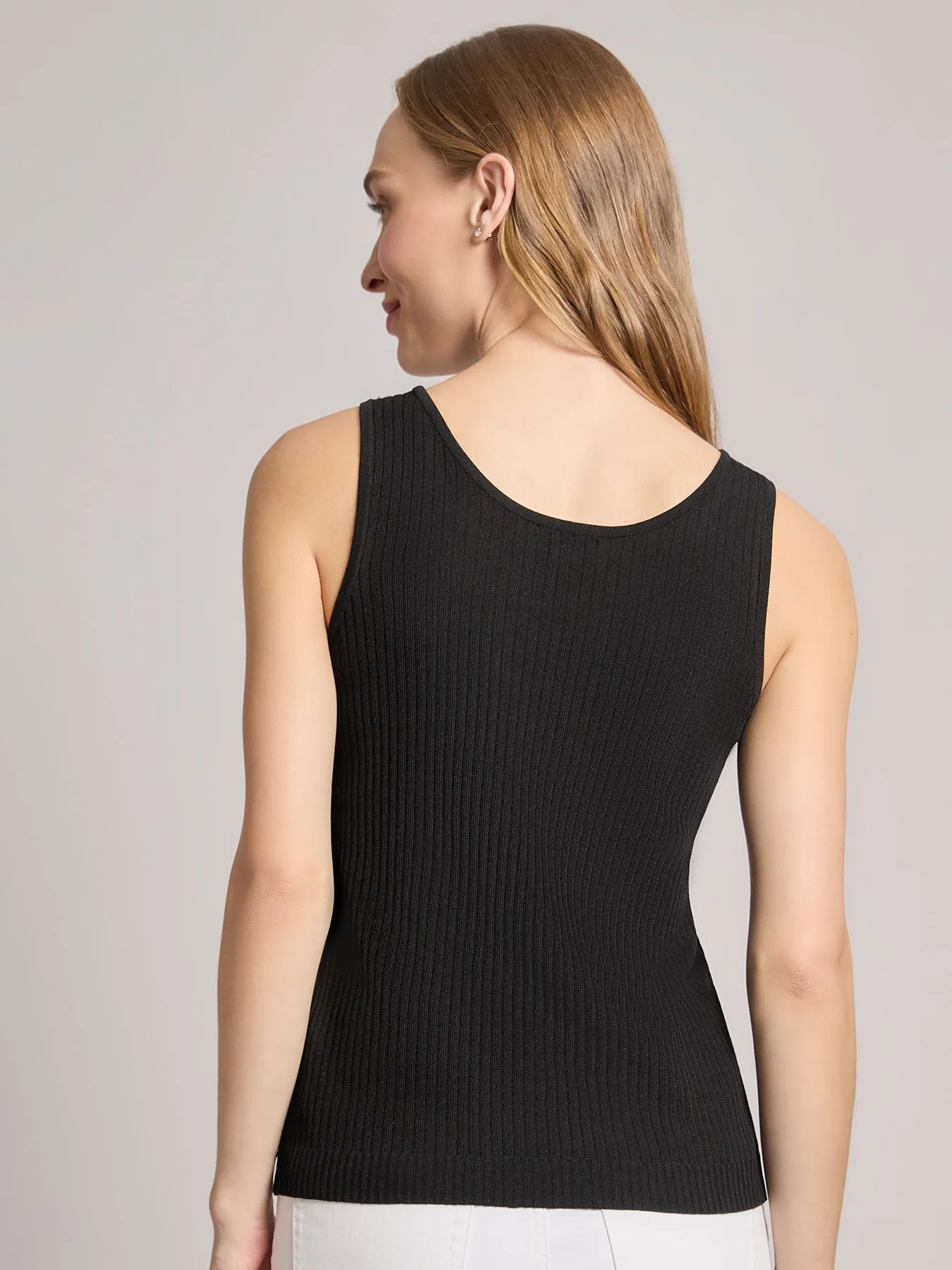 Sutton Scoop Neck Tank Top sold by Jones New York product image thumbnail 3