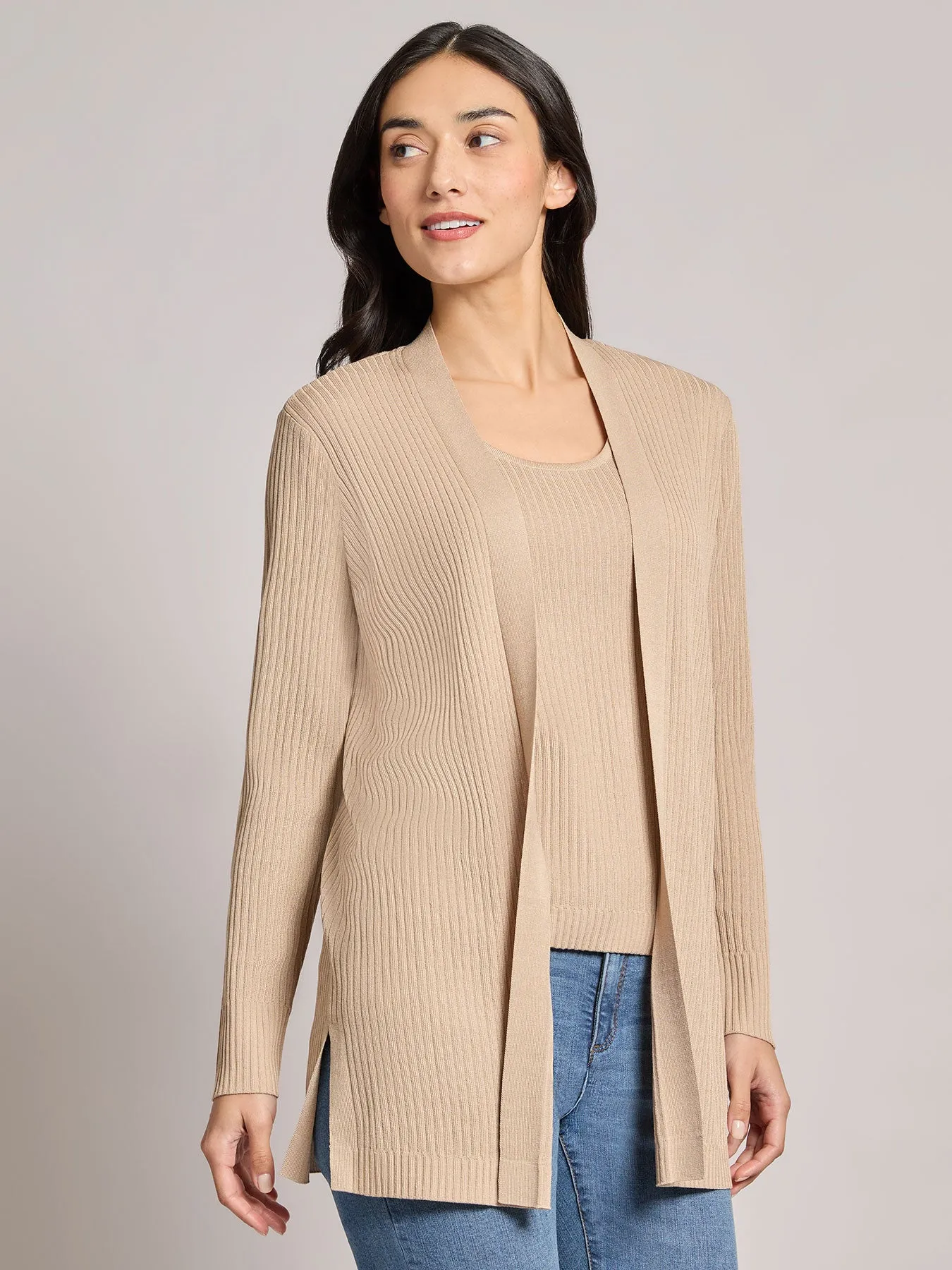 Open Front Sutton Cardigan sold by Jones New York product image thumbnail 3